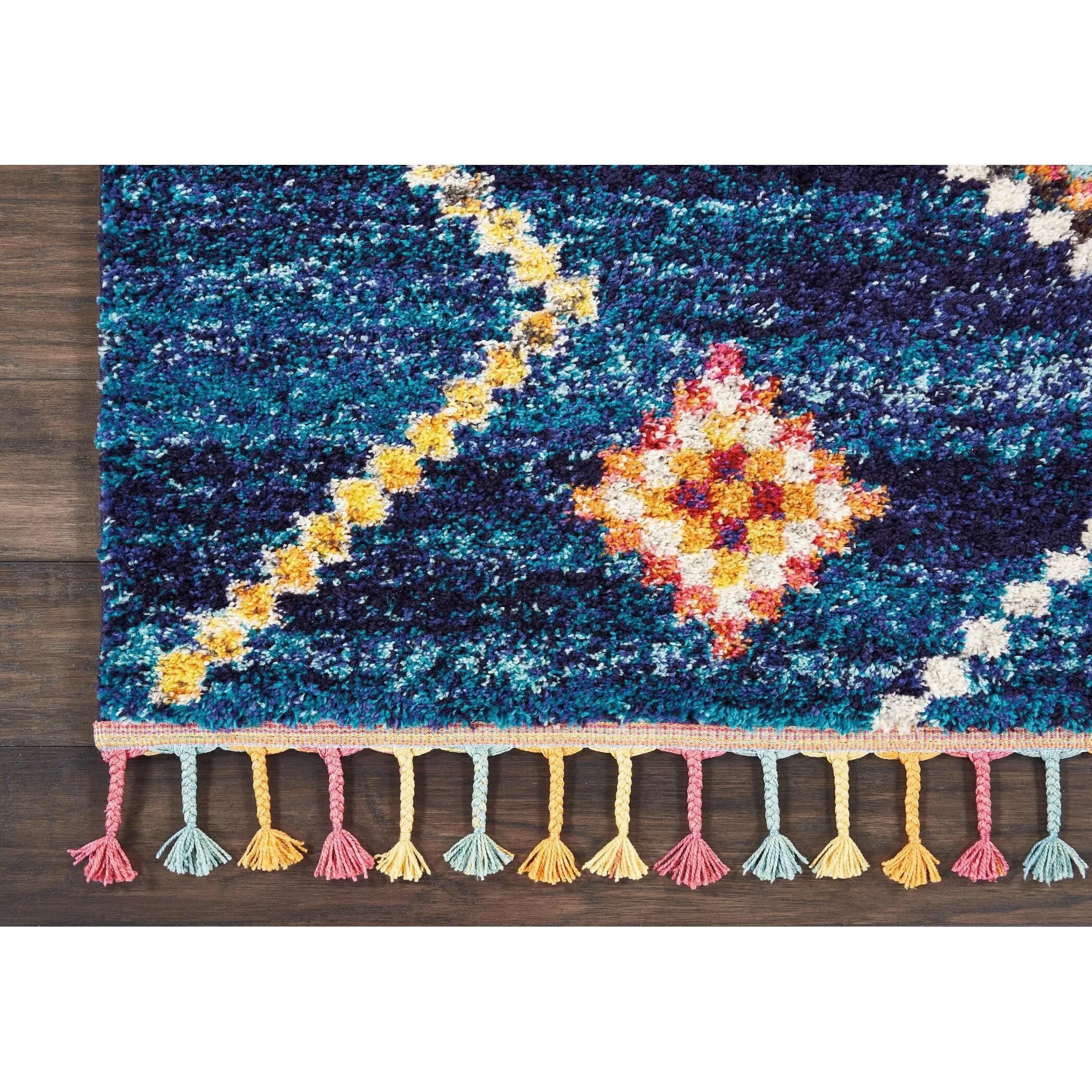 Nourison Moroccan Casbah Boho Geometric Tassel Area Rug