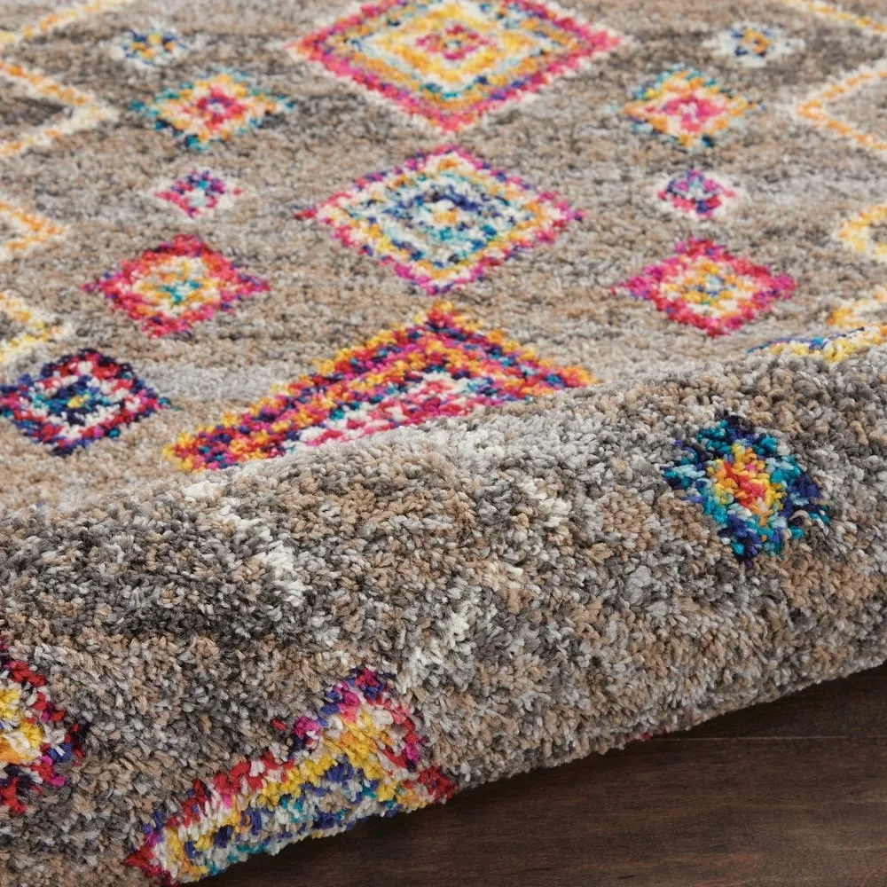 Nourison Moroccan Casbah Boho Geometric Tassel Area Rug