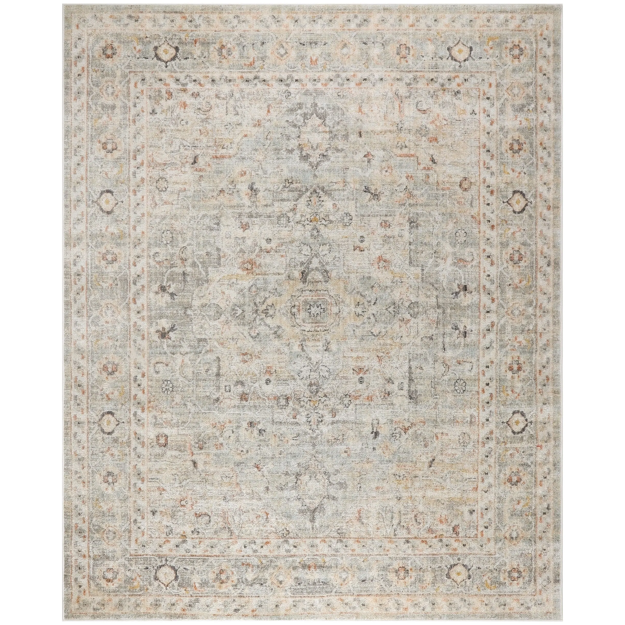 Nourison Oushak Home Indoor Grey Persian Area Rug