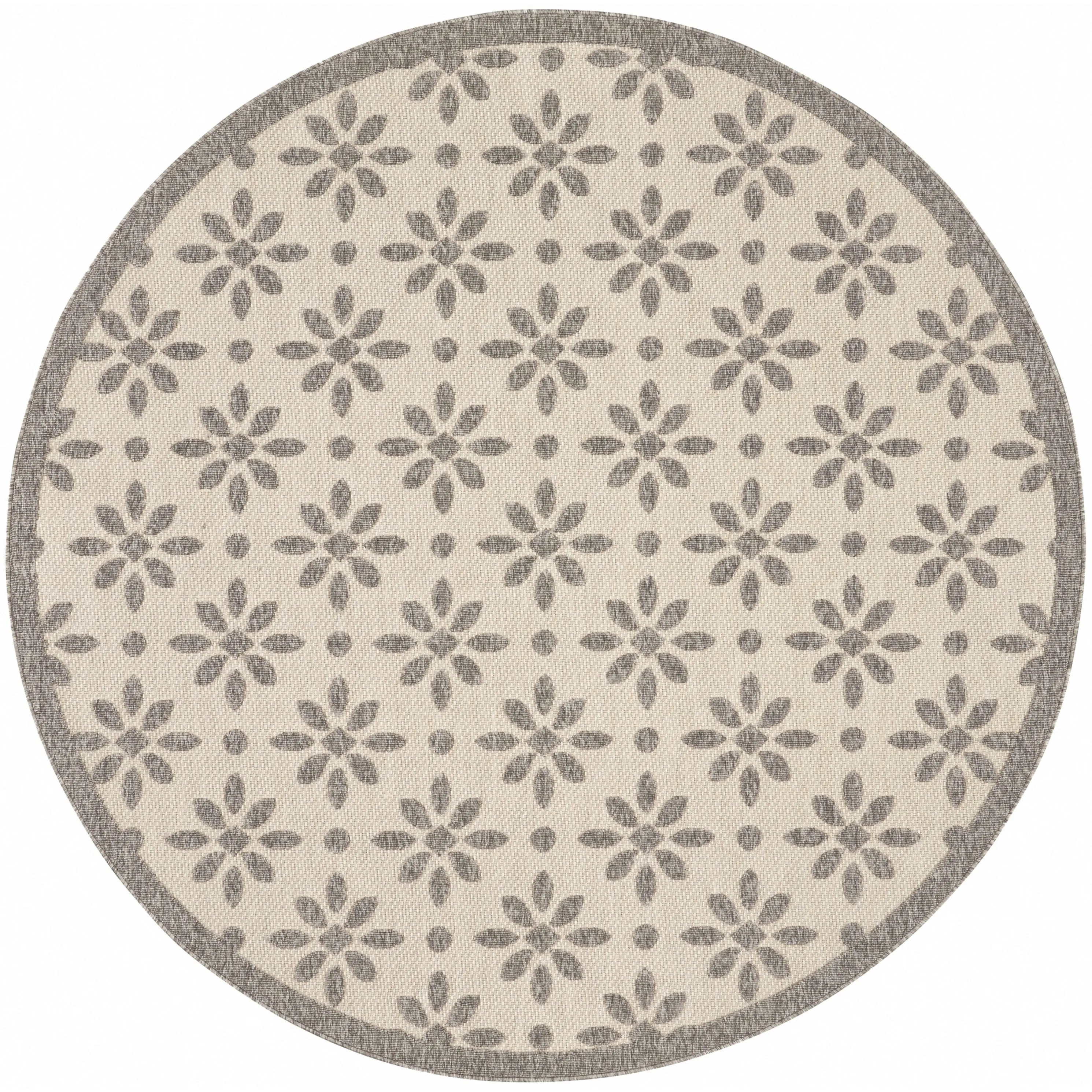 Nourison Palamos Modern Floral Hi Low Geometric Indoor Outdoor Area Rug