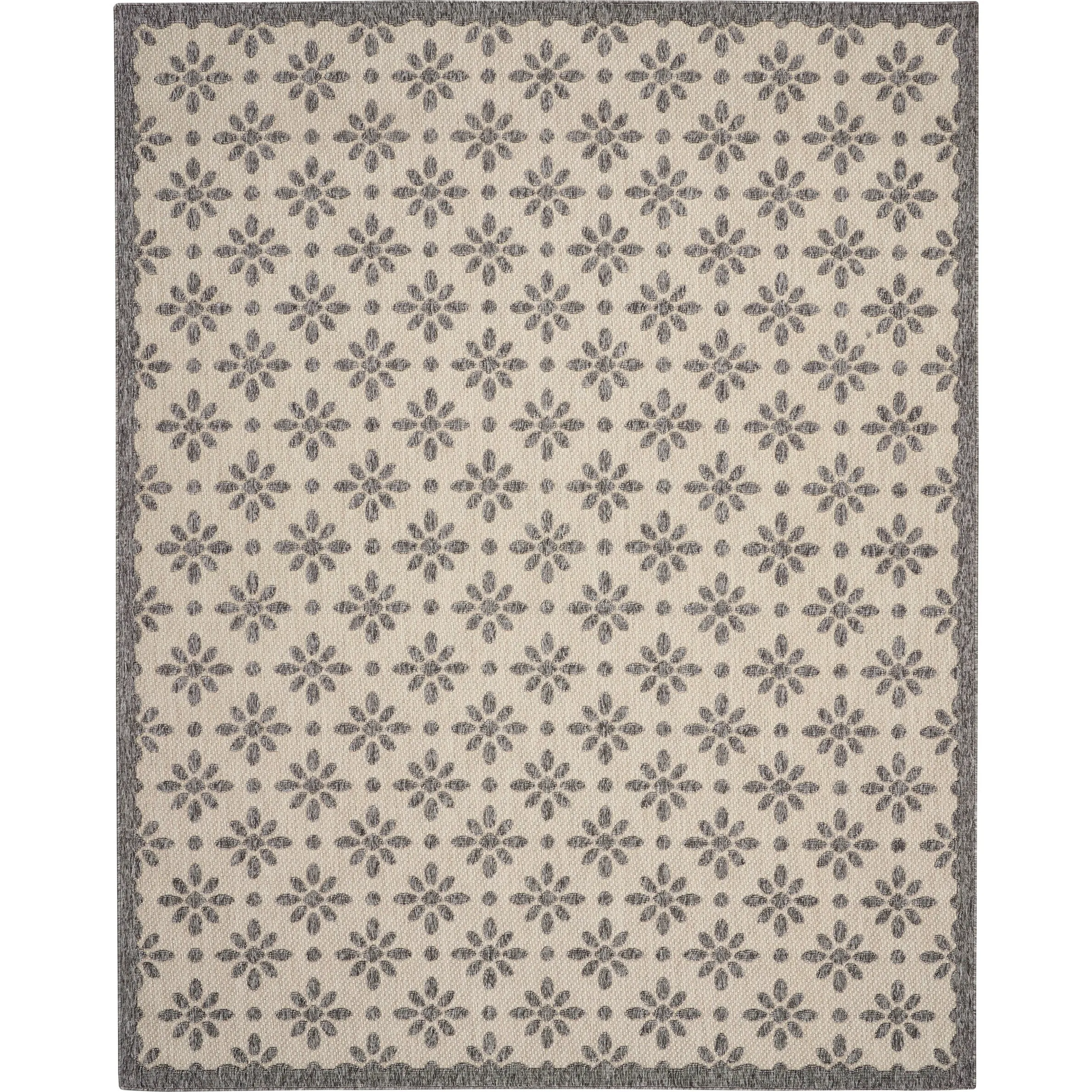 Nourison Palamos Modern Floral Hi Low Geometric Indoor Outdoor Area Rug