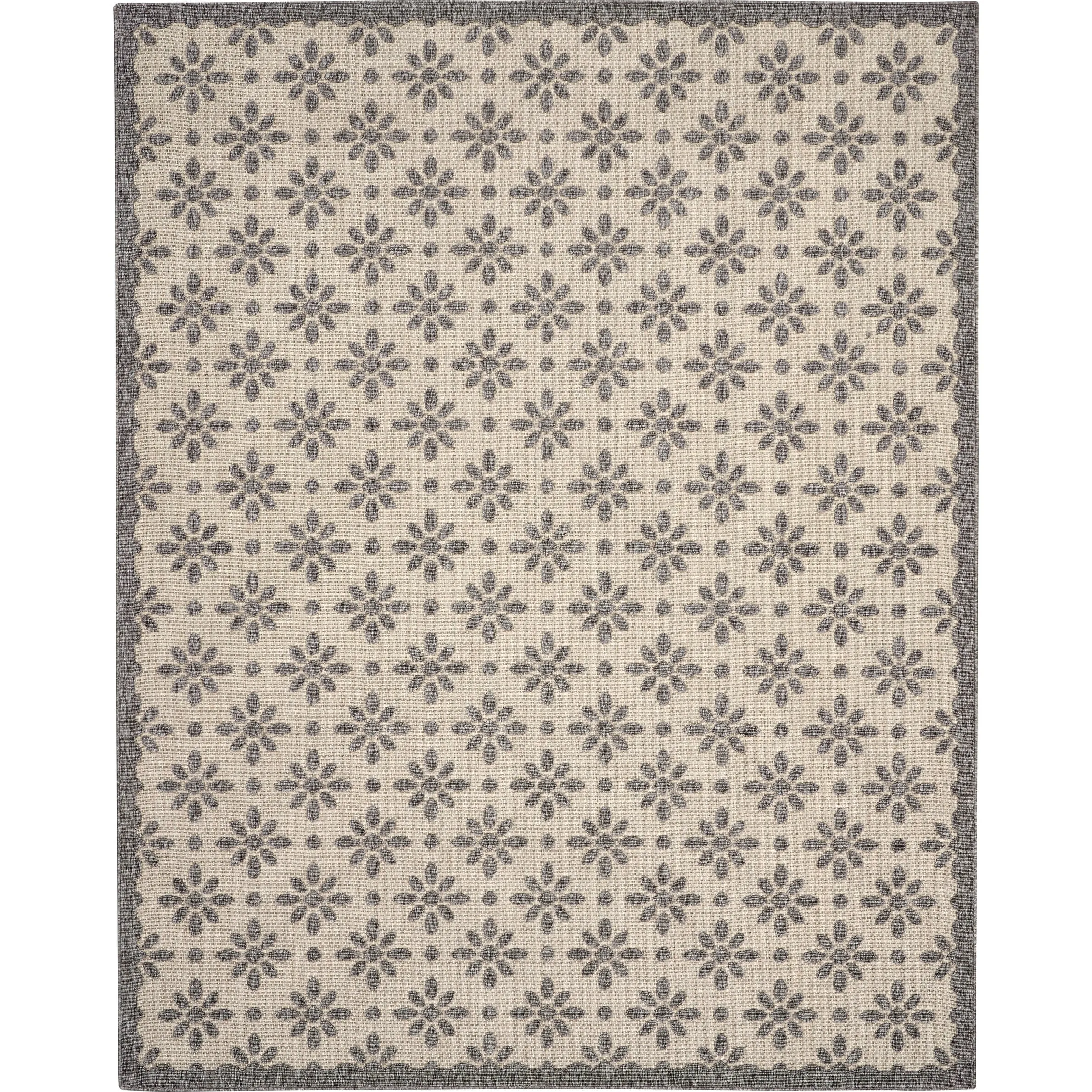 Nourison Palamos Modern Floral Hi Low Geometric Indoor Outdoor Area Rug