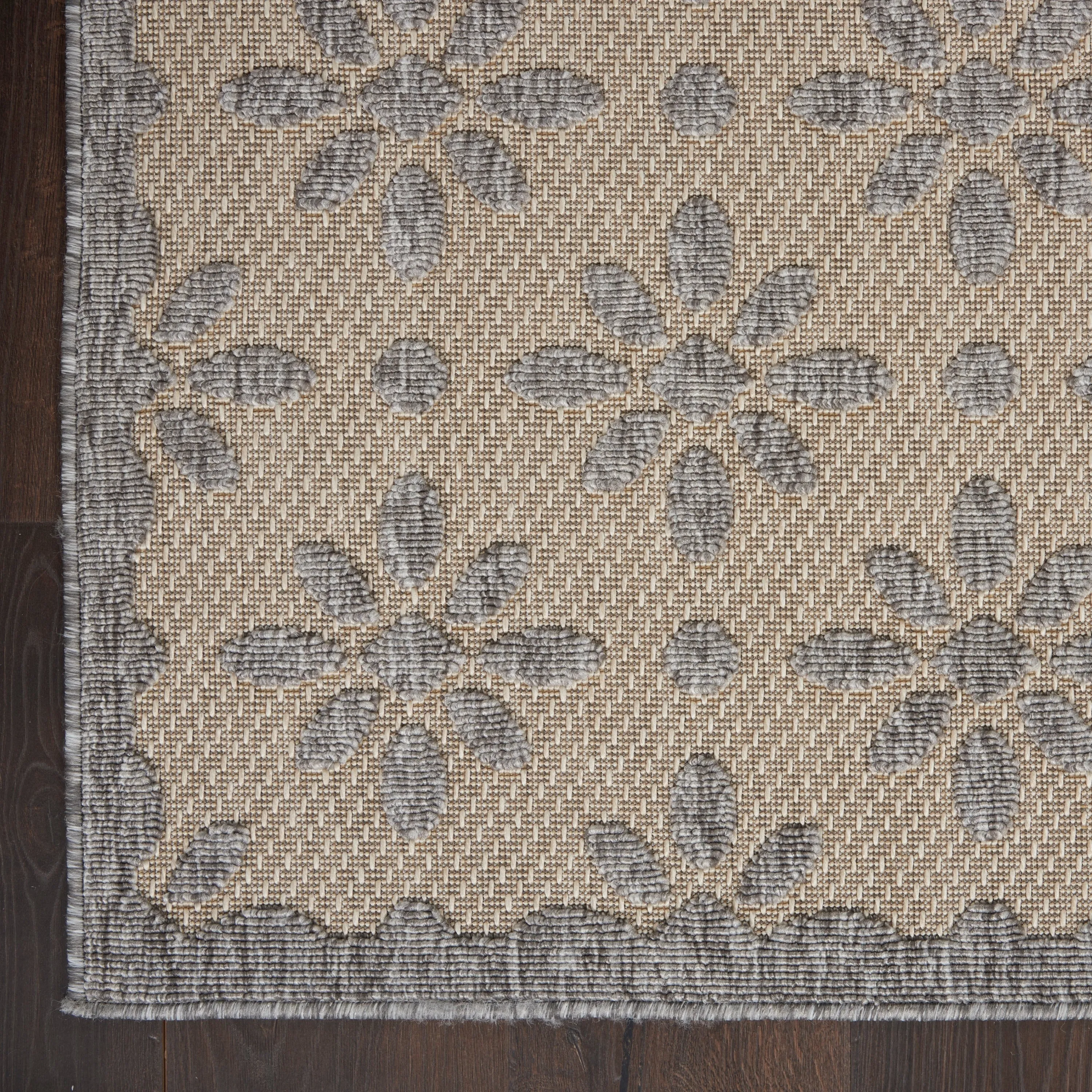 Nourison Palamos Modern Floral Hi Low Geometric Indoor Outdoor Area Rug
