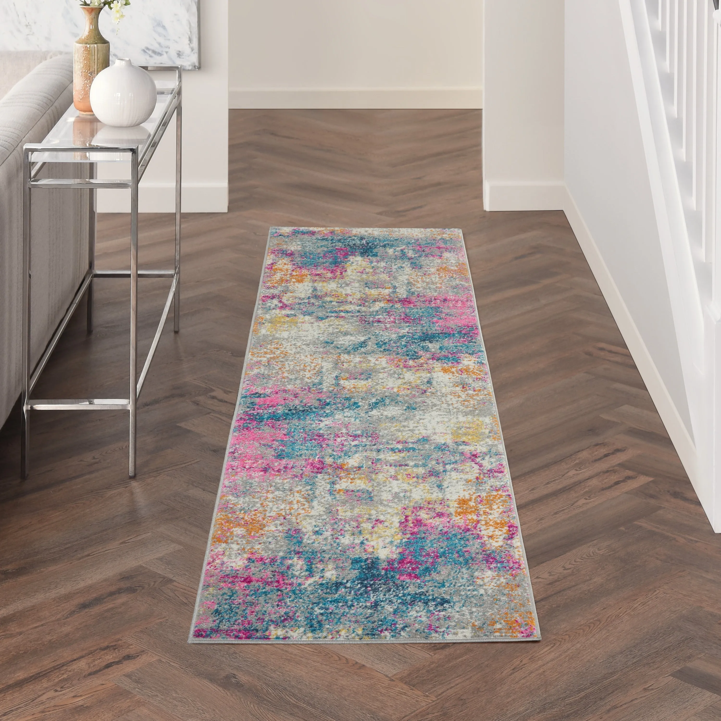 Nourison Passion Abstract Watercolor Multicolor Area Rug