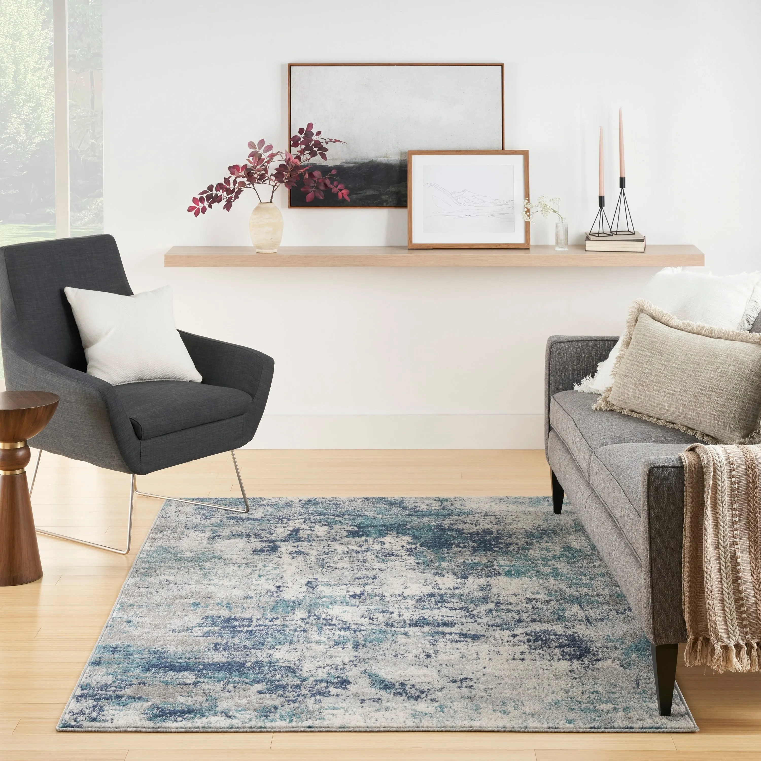 Nourison Passion Abstract Watercolor Multicolor Area Rug