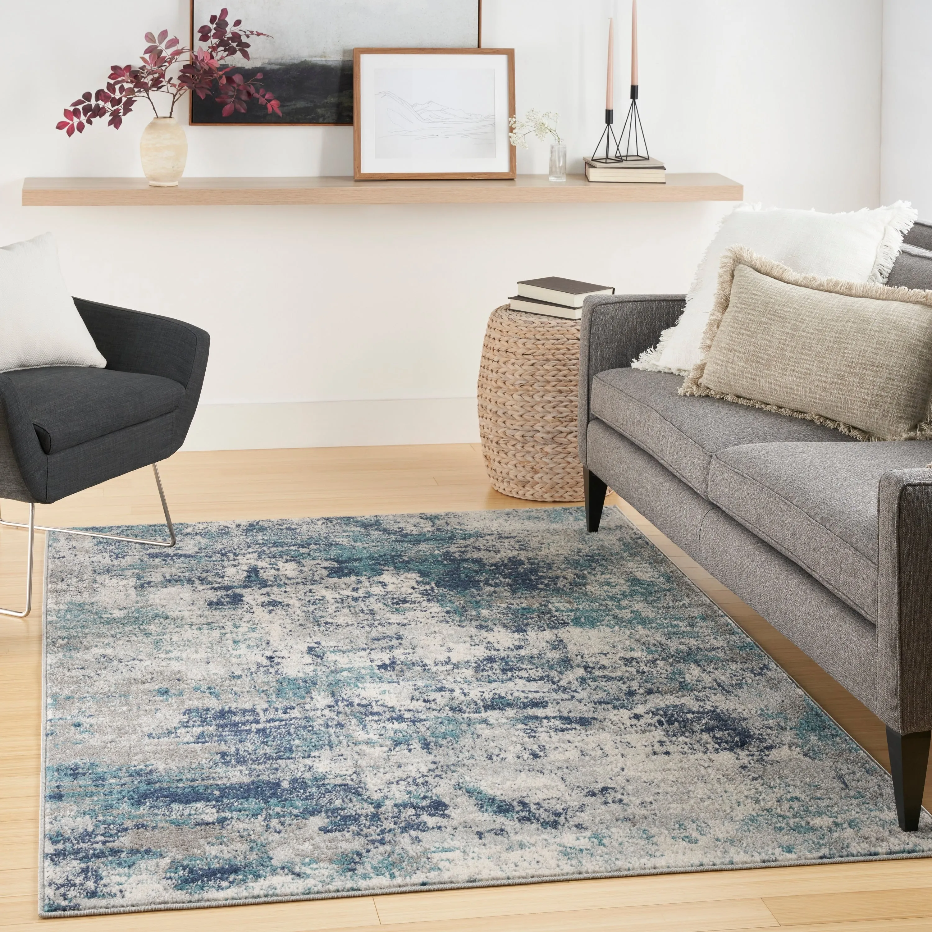 Nourison Passion Abstract Watercolor Multicolor Area Rug