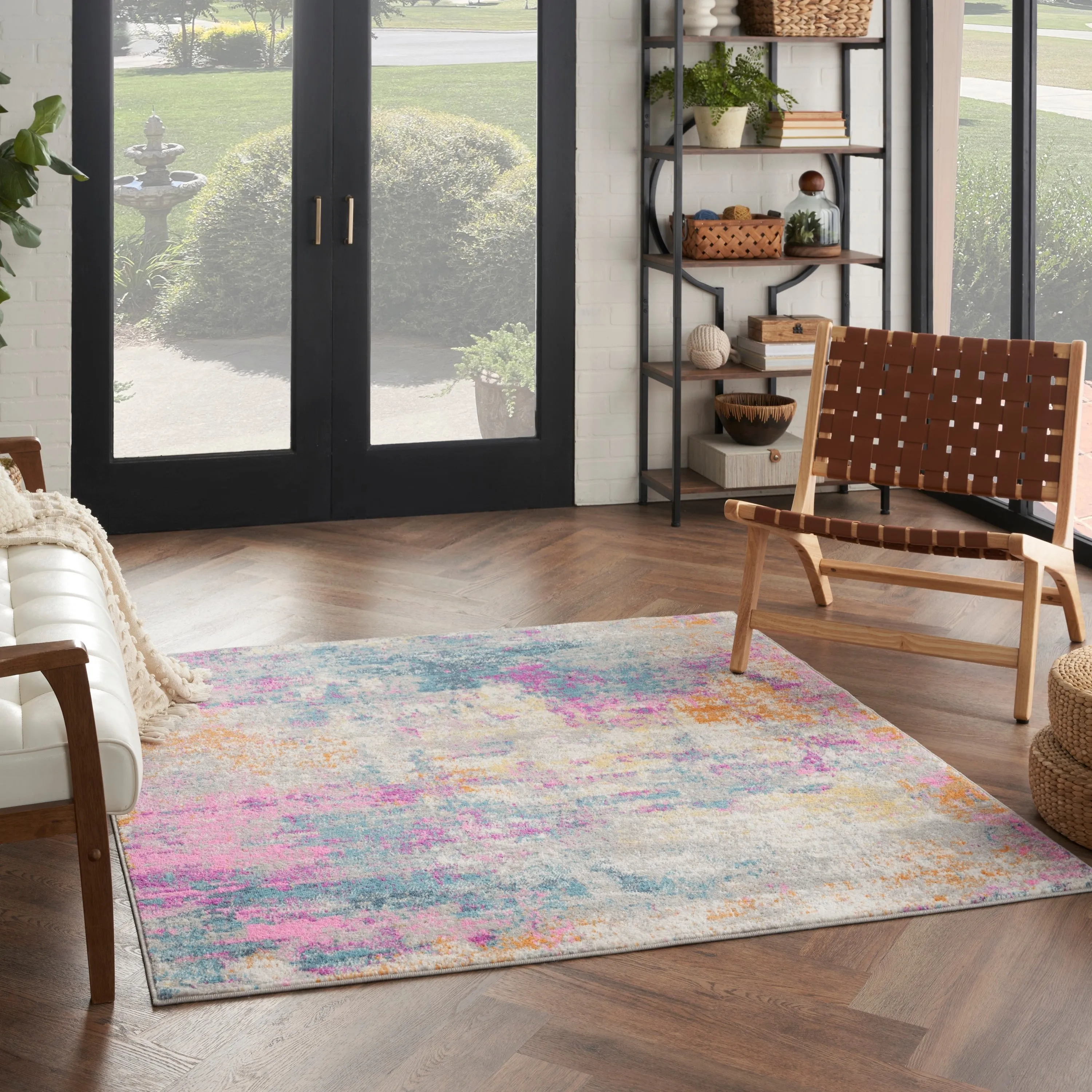 Nourison Passion Abstract Watercolor Multicolor Area Rug
