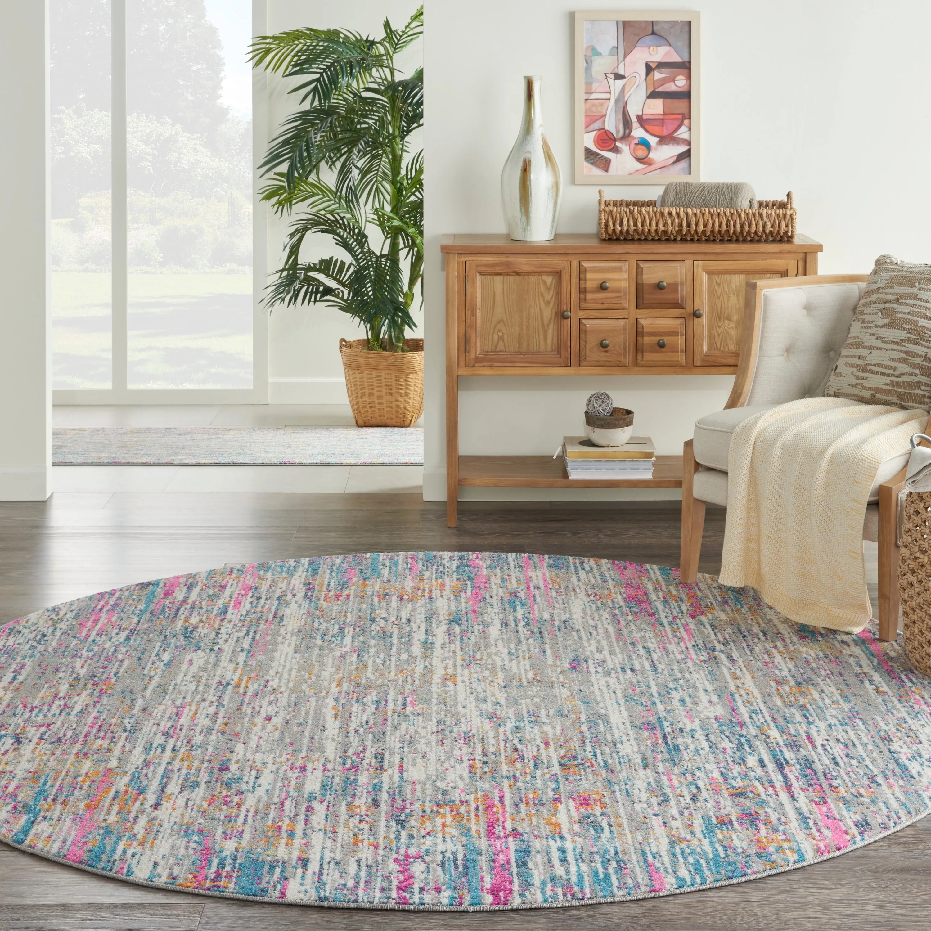 Nourison Passion Abstract Watercolor Multicolor Area Rug