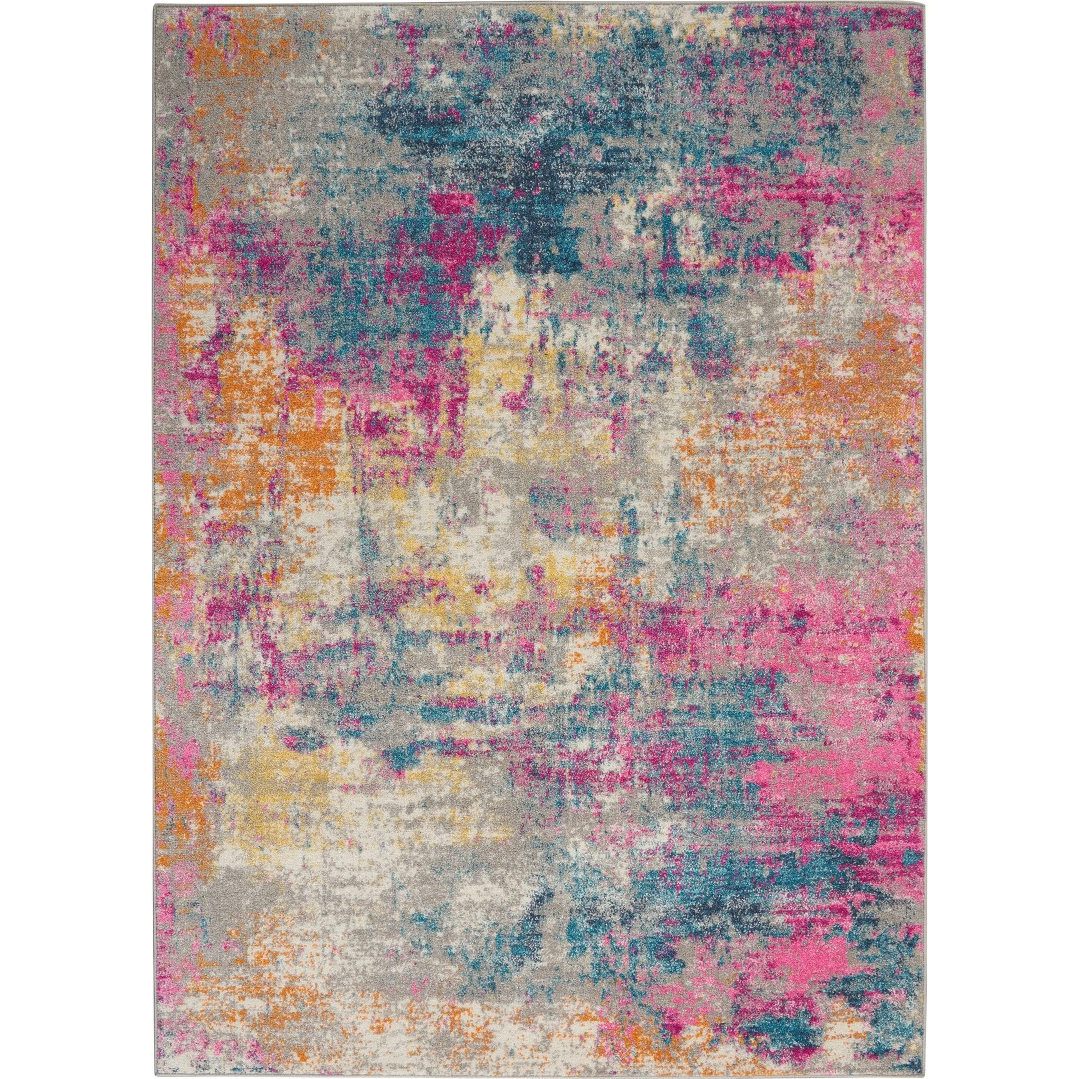 Nourison Passion Abstract Watercolor Multicolor Area Rug