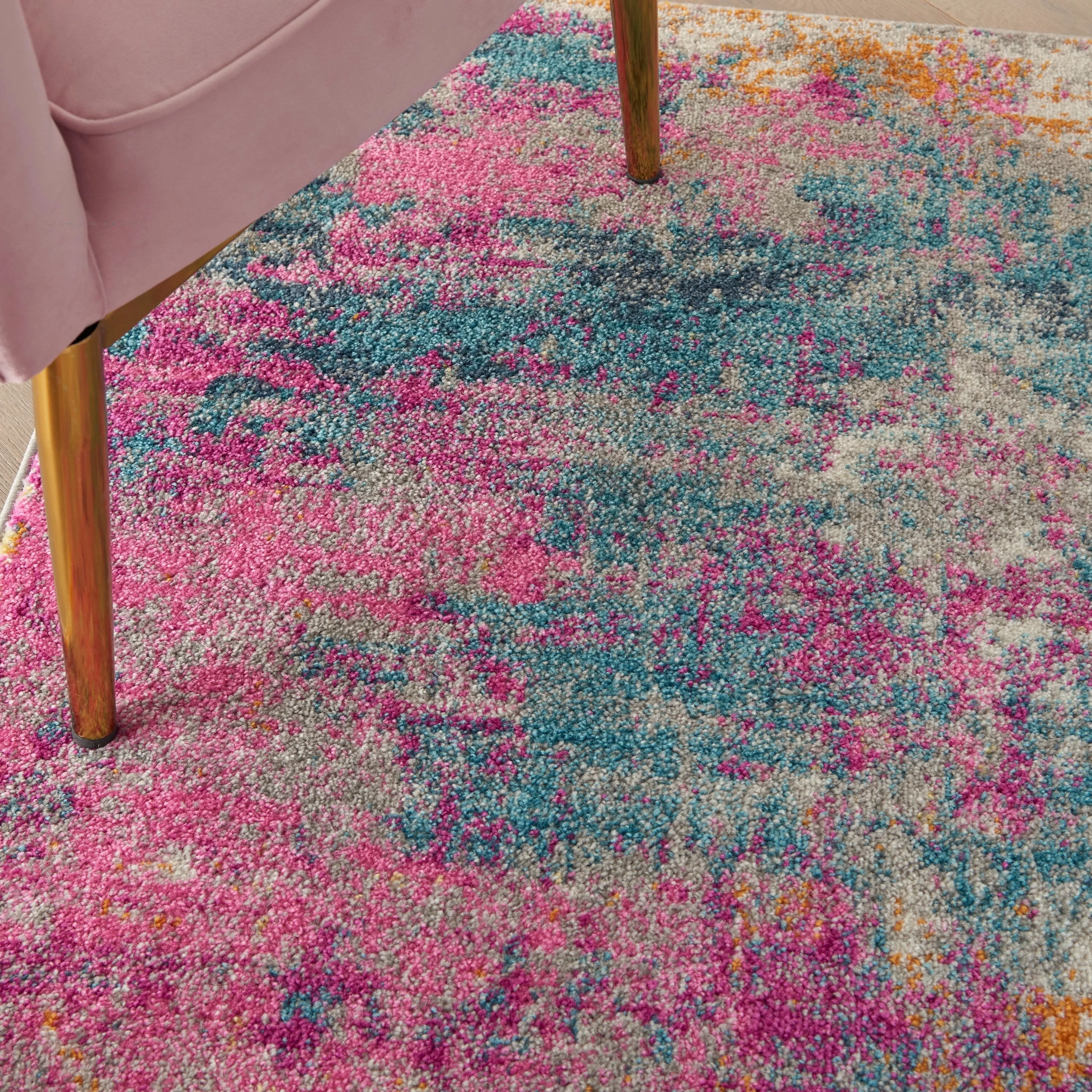 Nourison Passion Abstract Watercolor Multicolor Area Rug