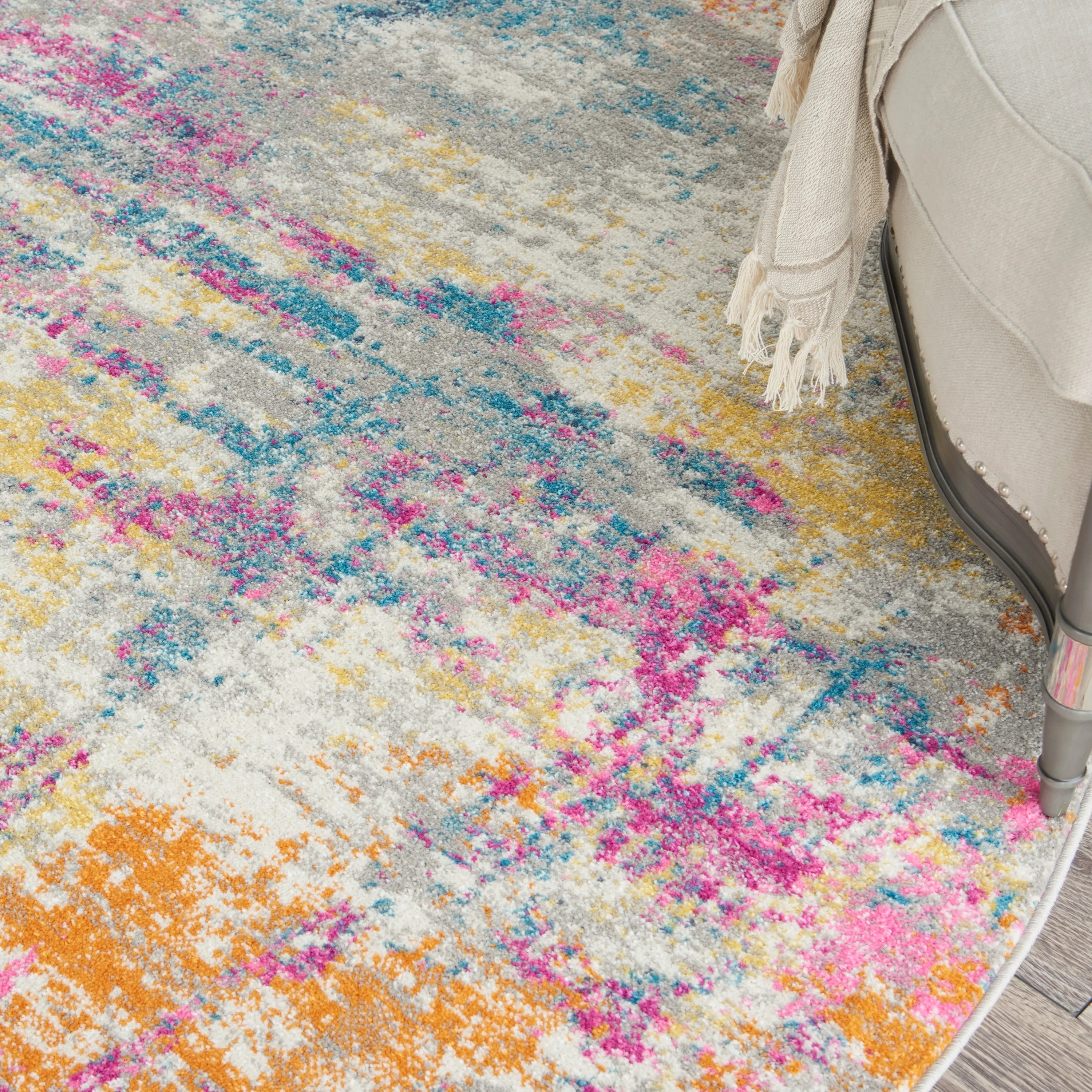 Nourison Passion Abstract Watercolor Multicolor Area Rug