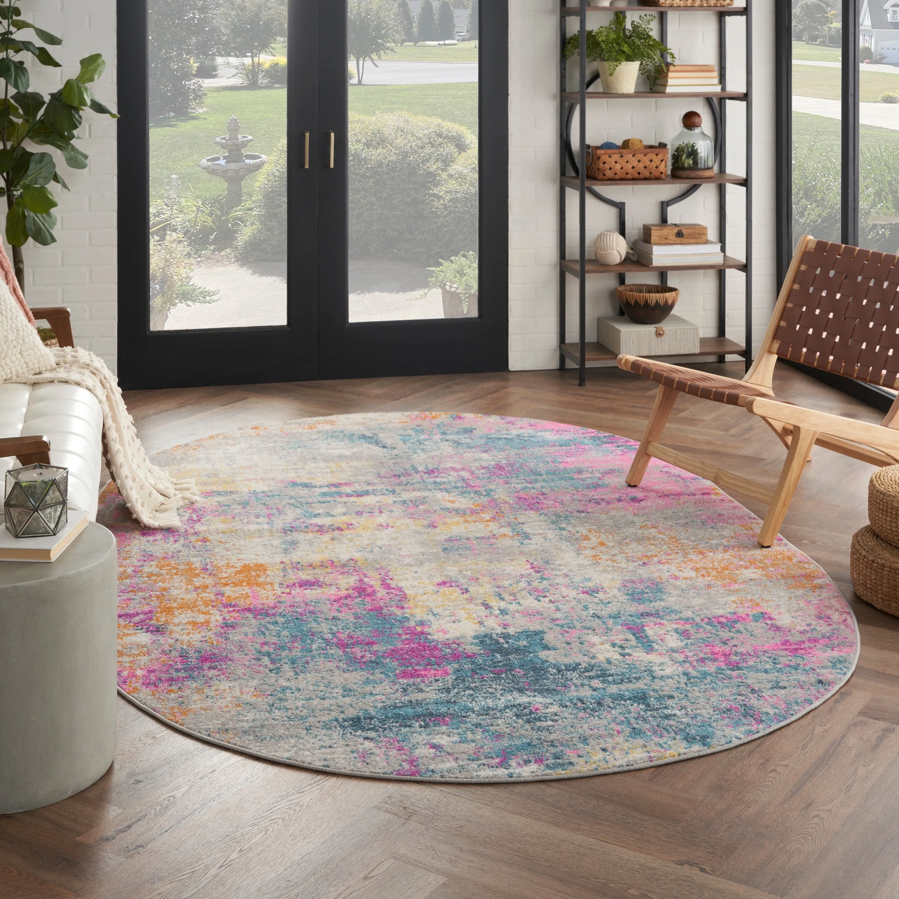 Nourison Passion Abstract Watercolor Multicolor Area Rug