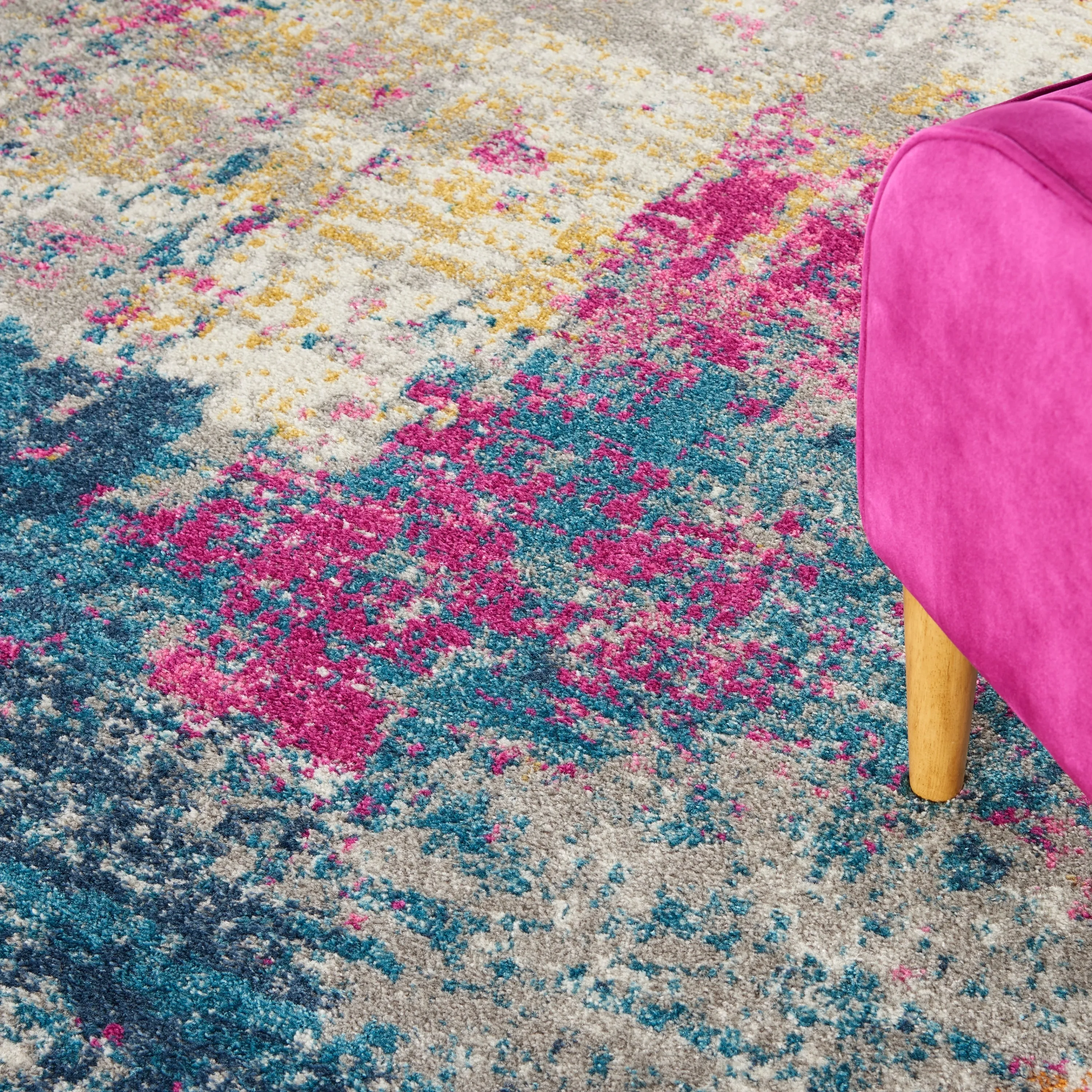 Nourison Passion Abstract Watercolor Multicolor Area Rug