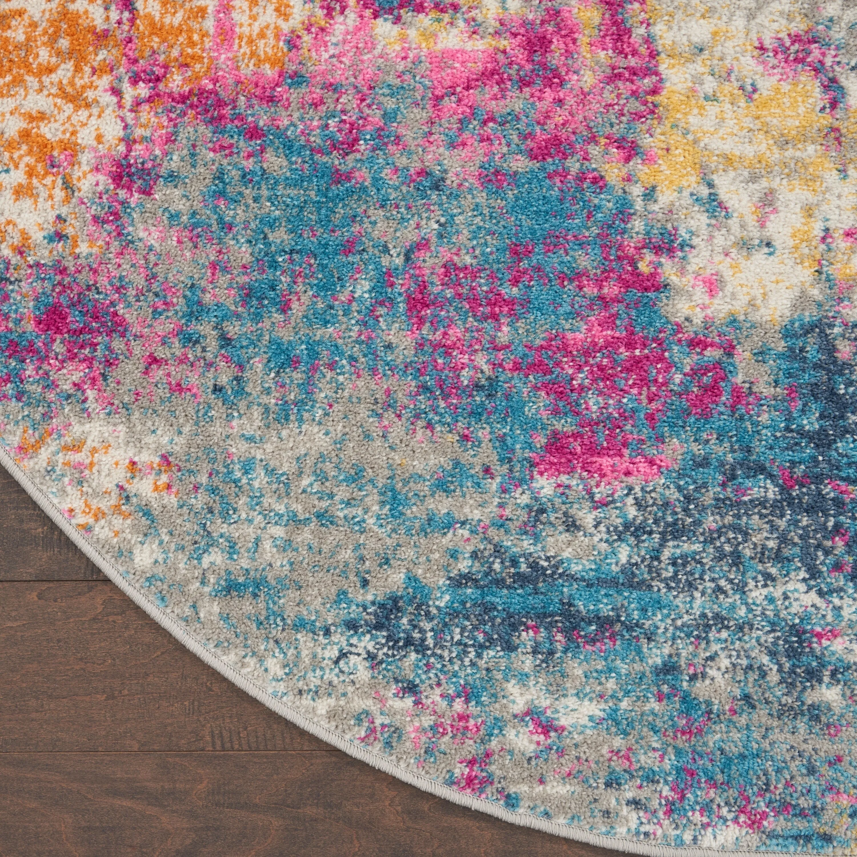 Nourison Passion Abstract Watercolor Multicolor Area Rug