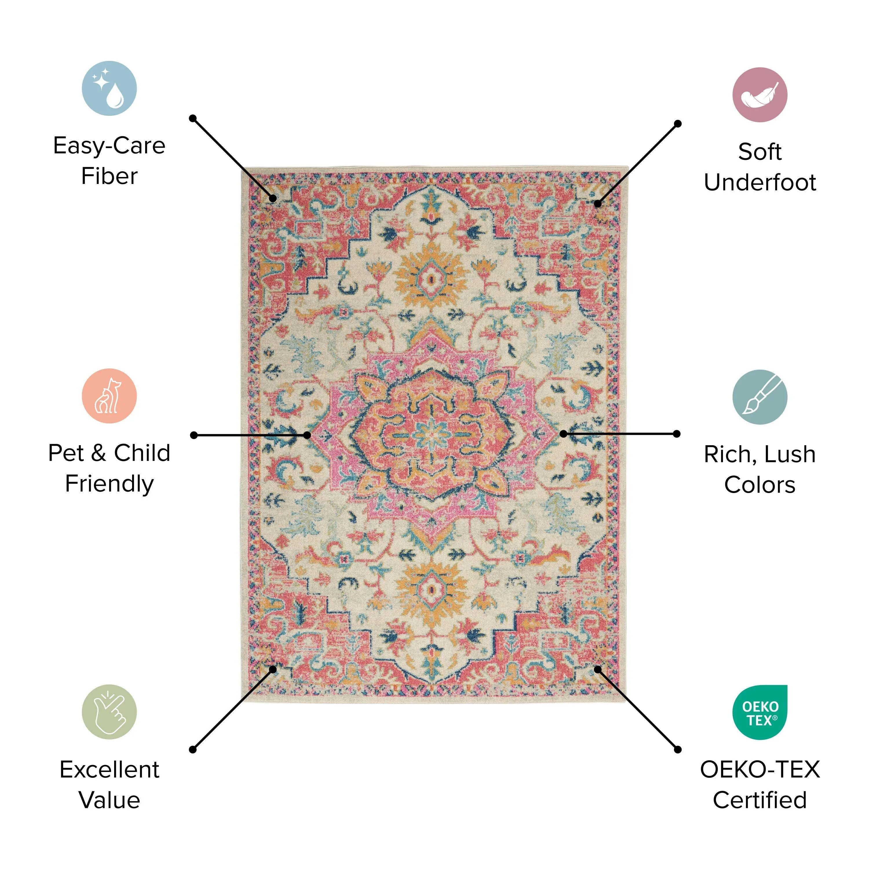 Nourison Passion Boho Geometric Tribal Area Rug