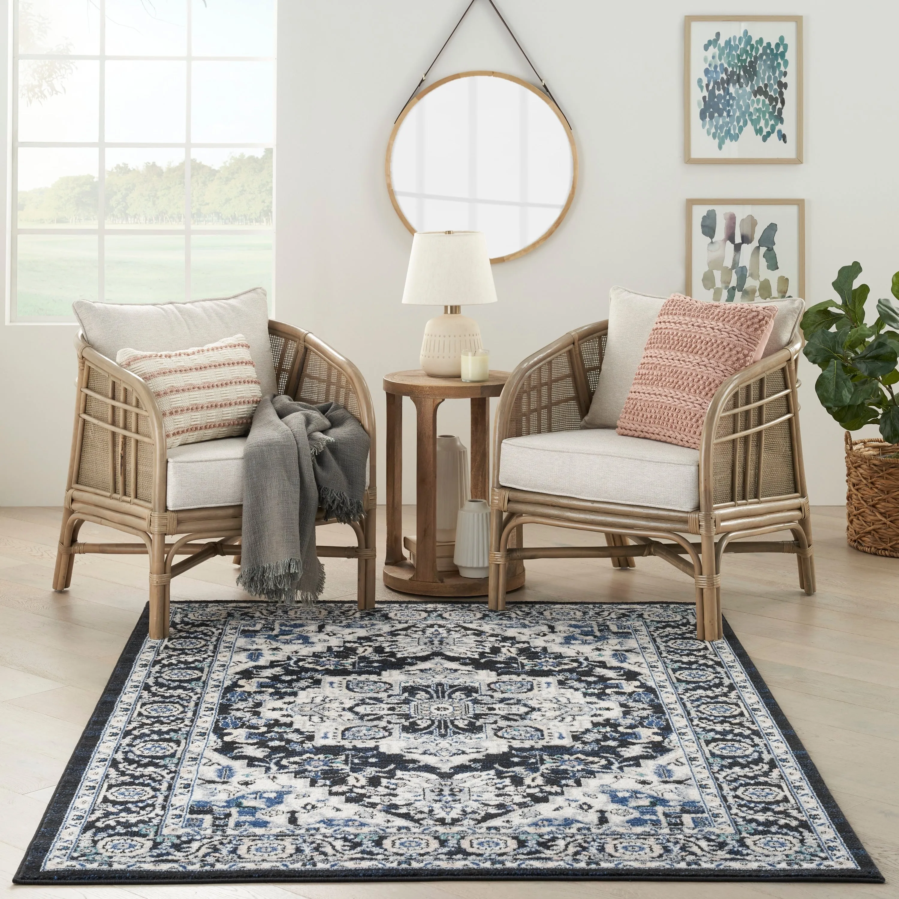 Nourison Passion Persian Garden Medallion Area Rug