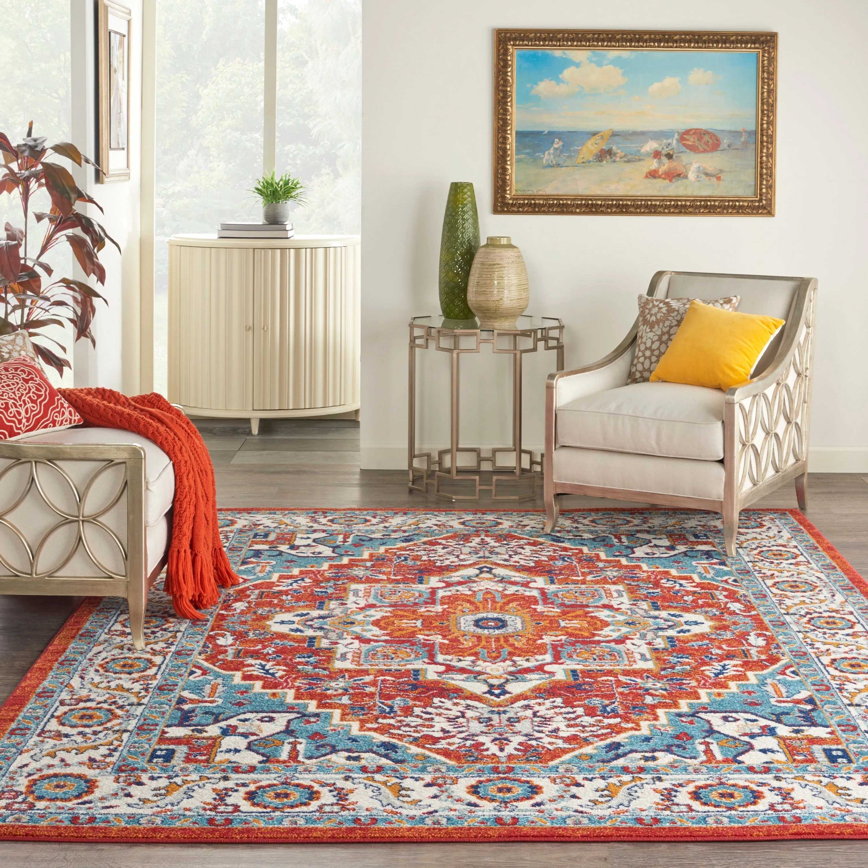 Nourison Passion Persian Garden Medallion Area Rug