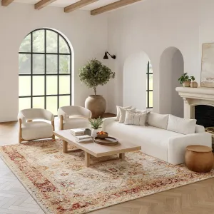 Nourison Petra Traditional Persian Medallion Border Area Rug