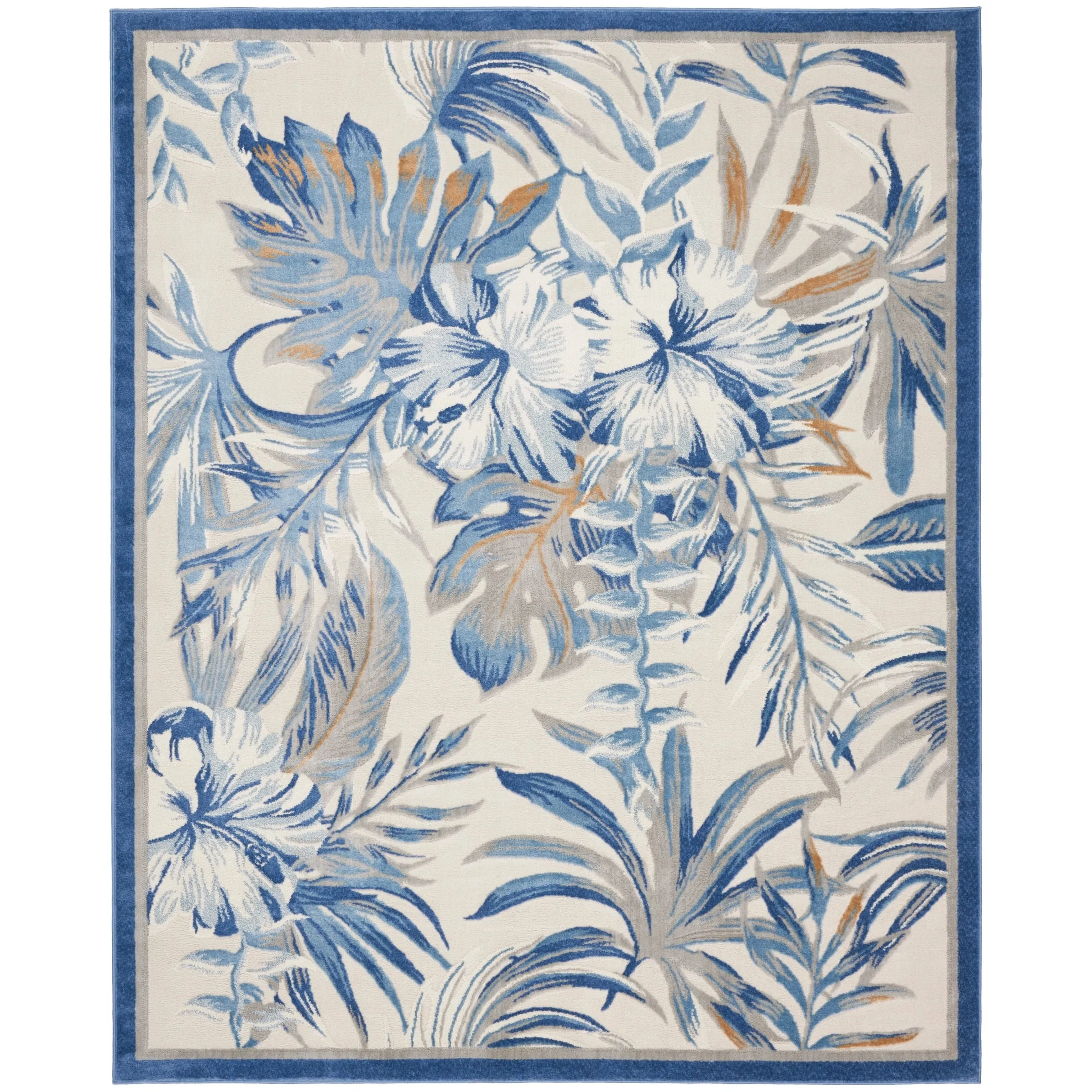 Nourison Pompeii Tropical Contemporary Bordered Area Rug