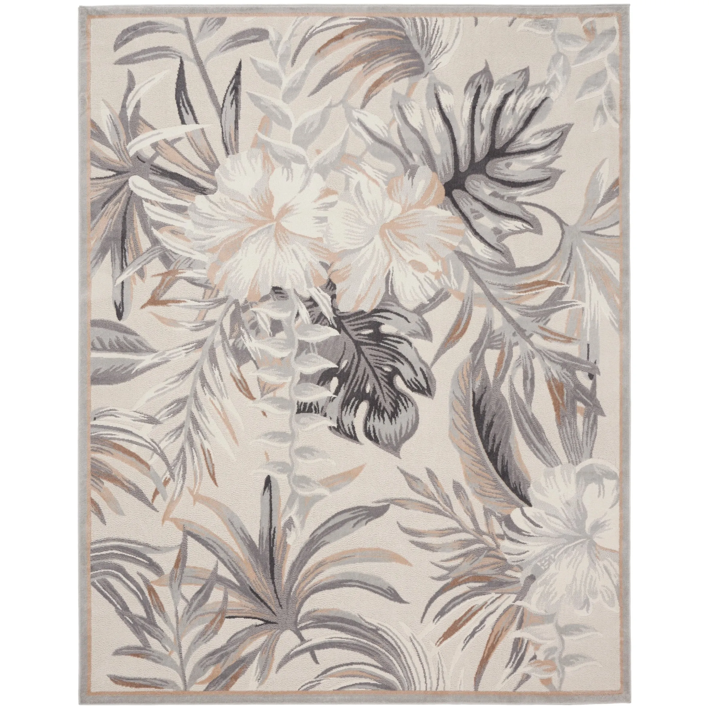 Nourison Pompeii Tropical Contemporary Bordered Area Rug