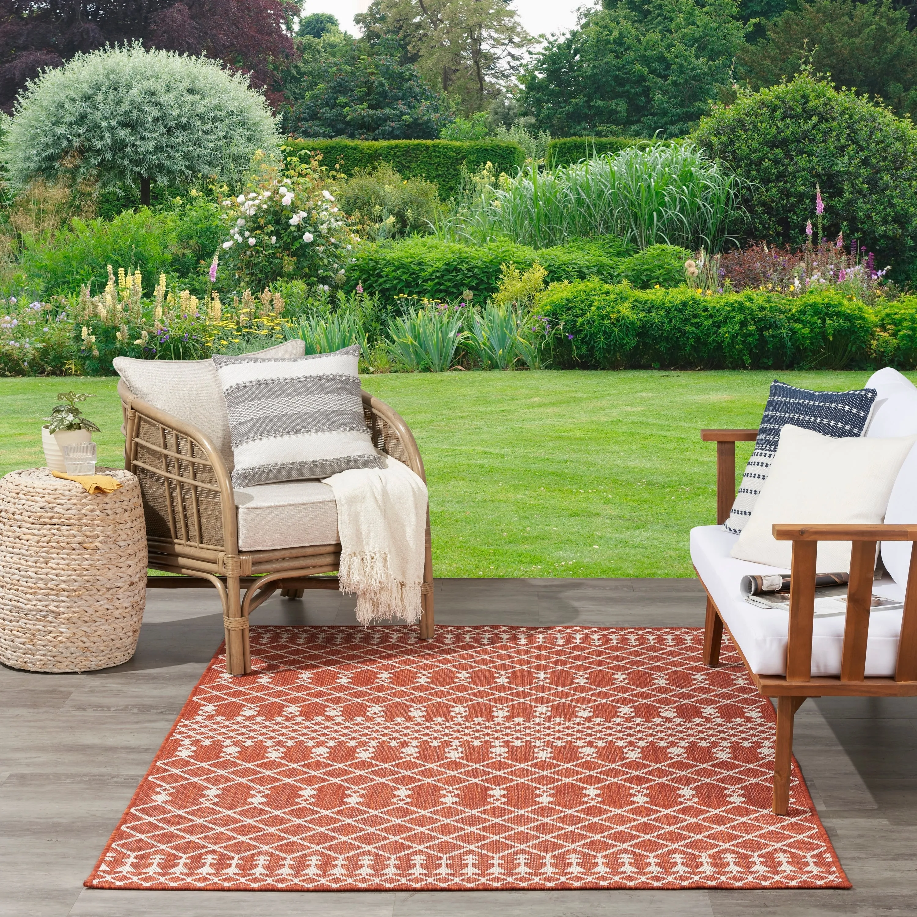 Nourison Positano Indoor/Outdoor Moroccan Area Rug