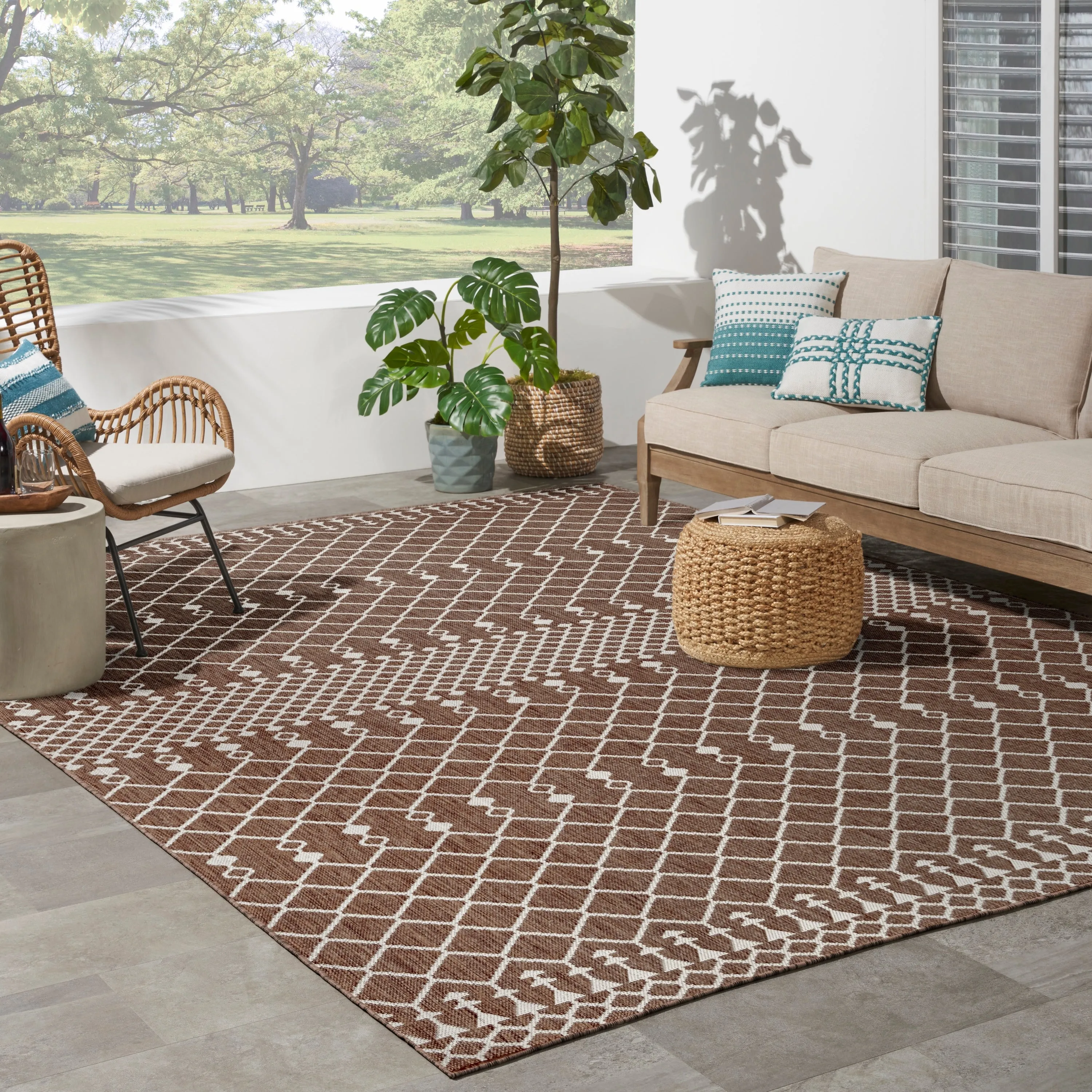 Nourison Positano Indoor/Outdoor Moroccan Area Rug