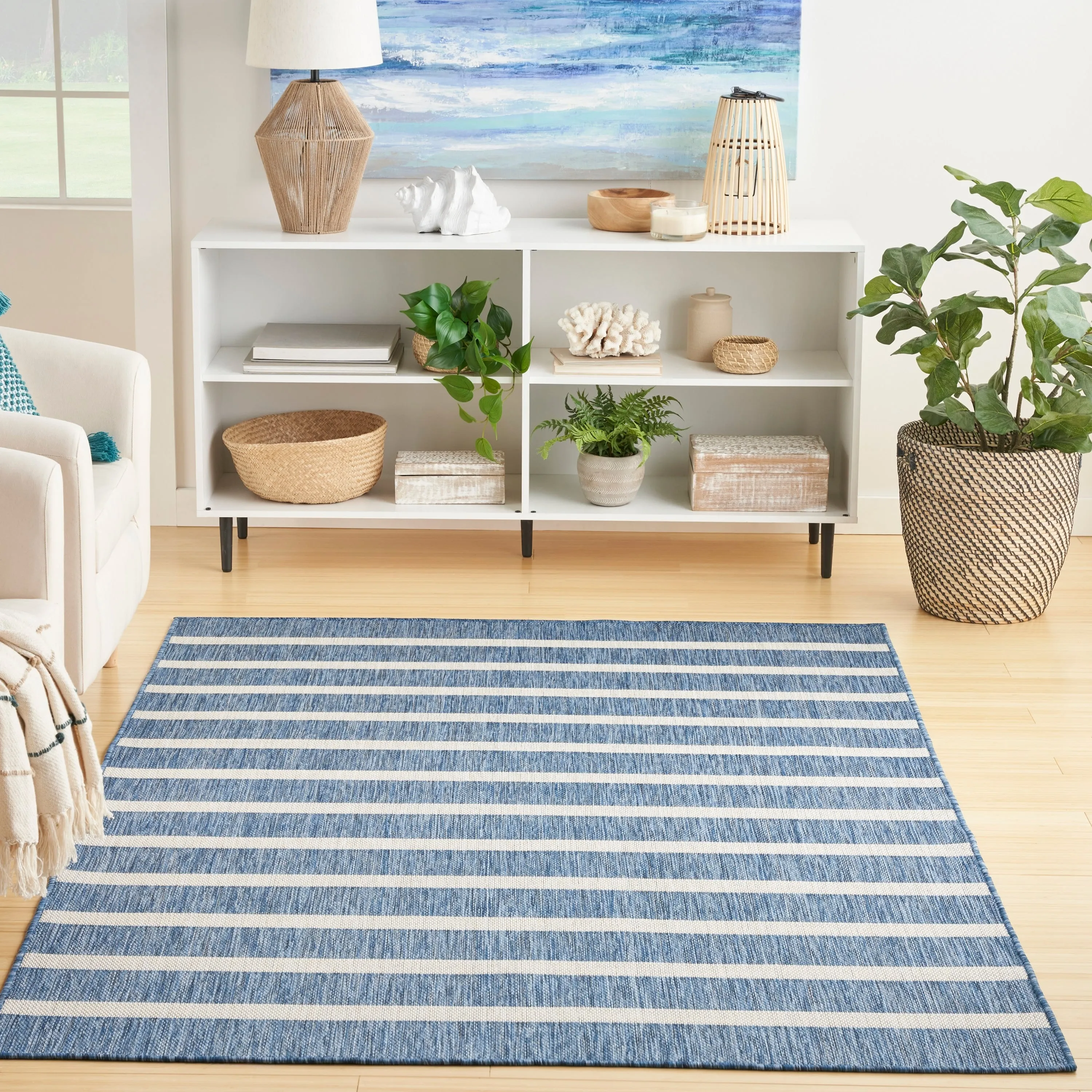 Nourison Positano Indoor/Outdoor Striped Area Rug