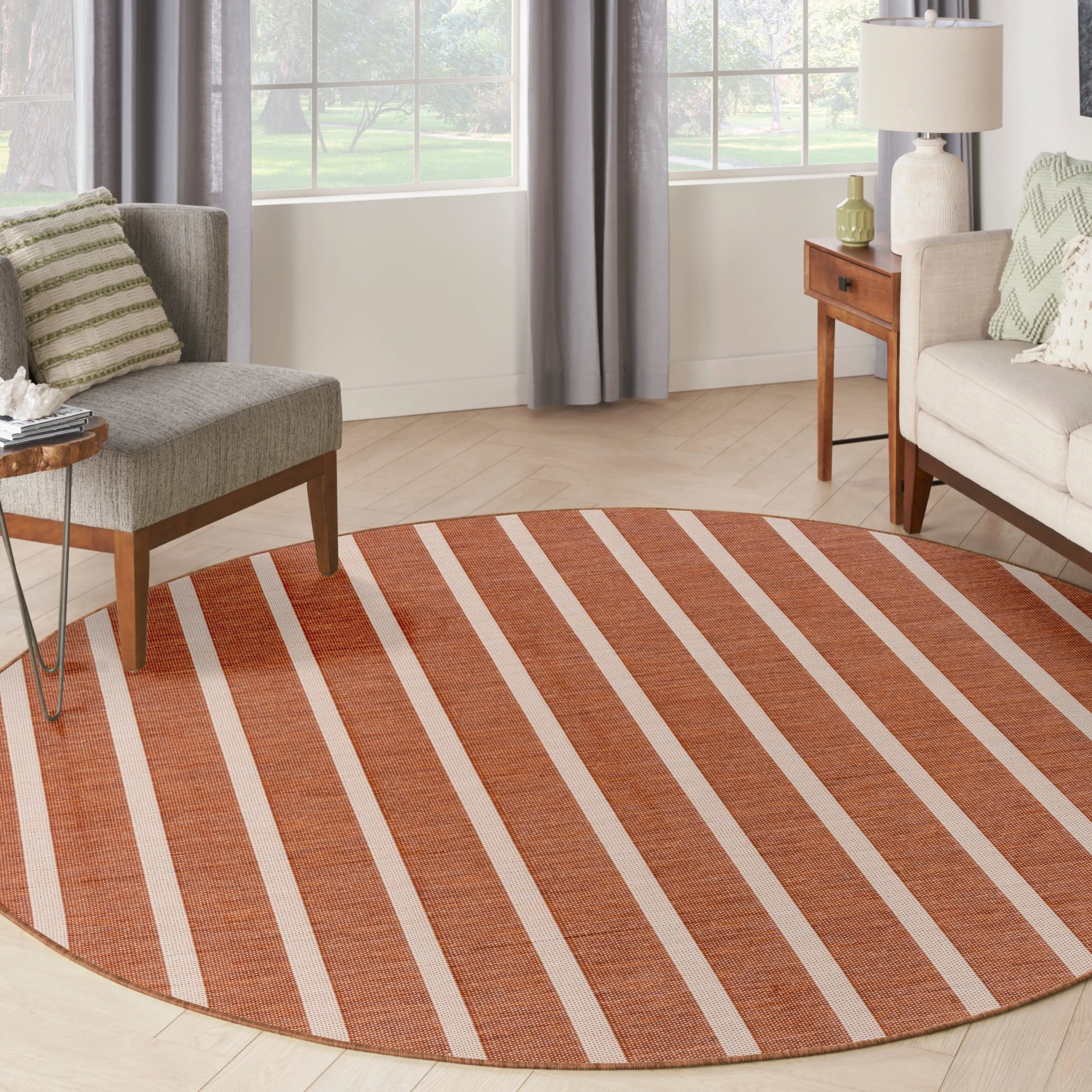 Nourison Positano Indoor/Outdoor Striped Area Rug