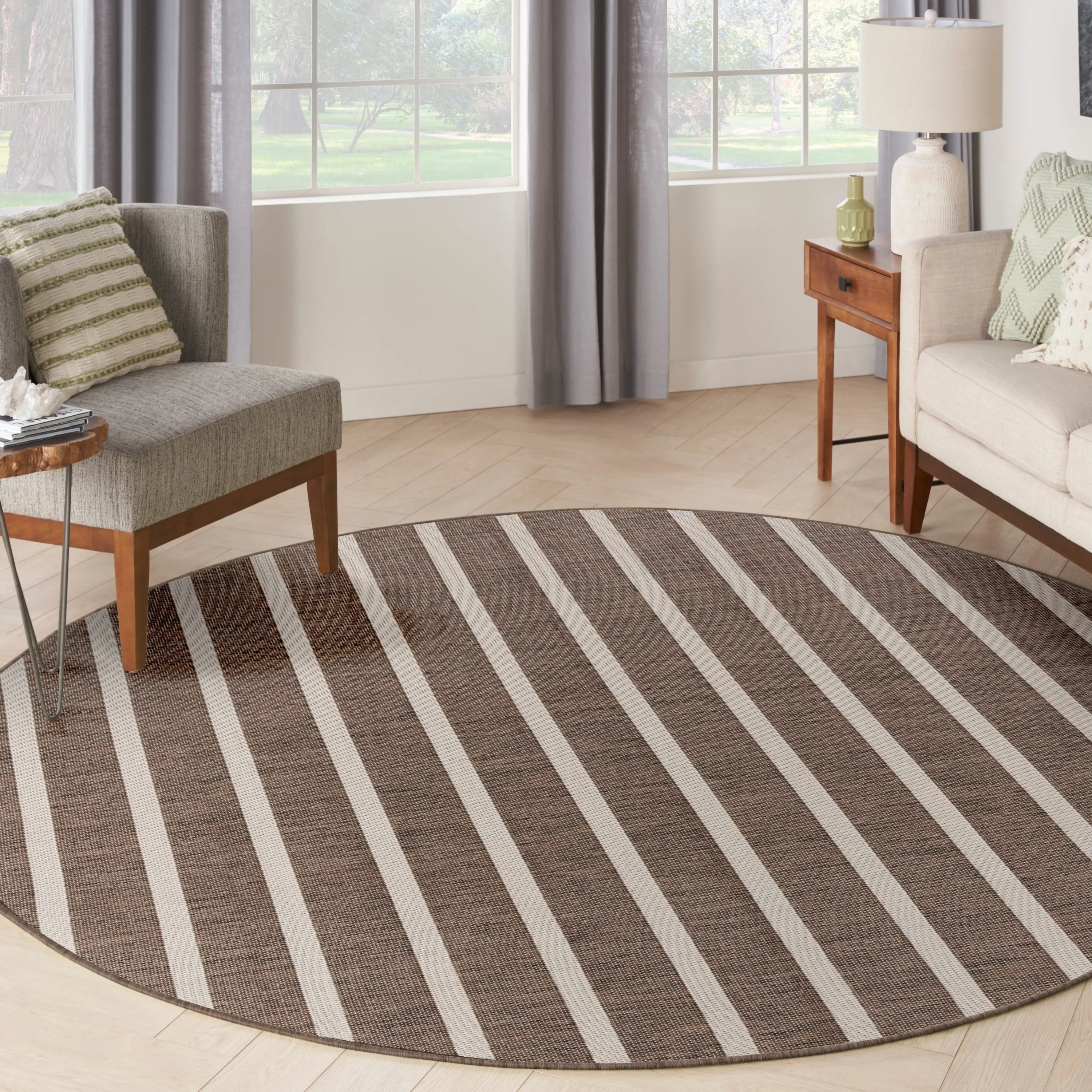 Nourison Positano Indoor/Outdoor Striped Area Rug