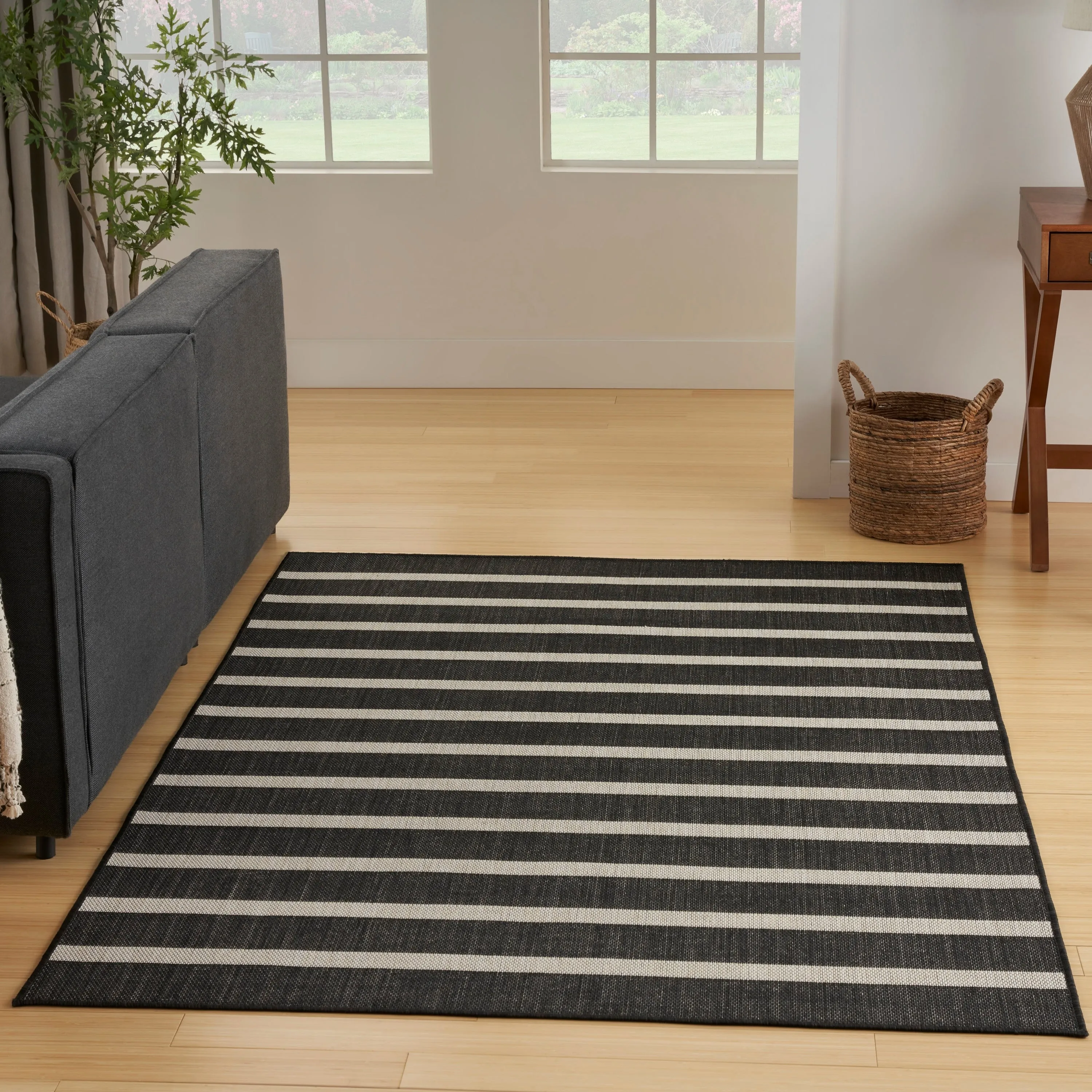 Nourison Positano Indoor/Outdoor Striped Area Rug