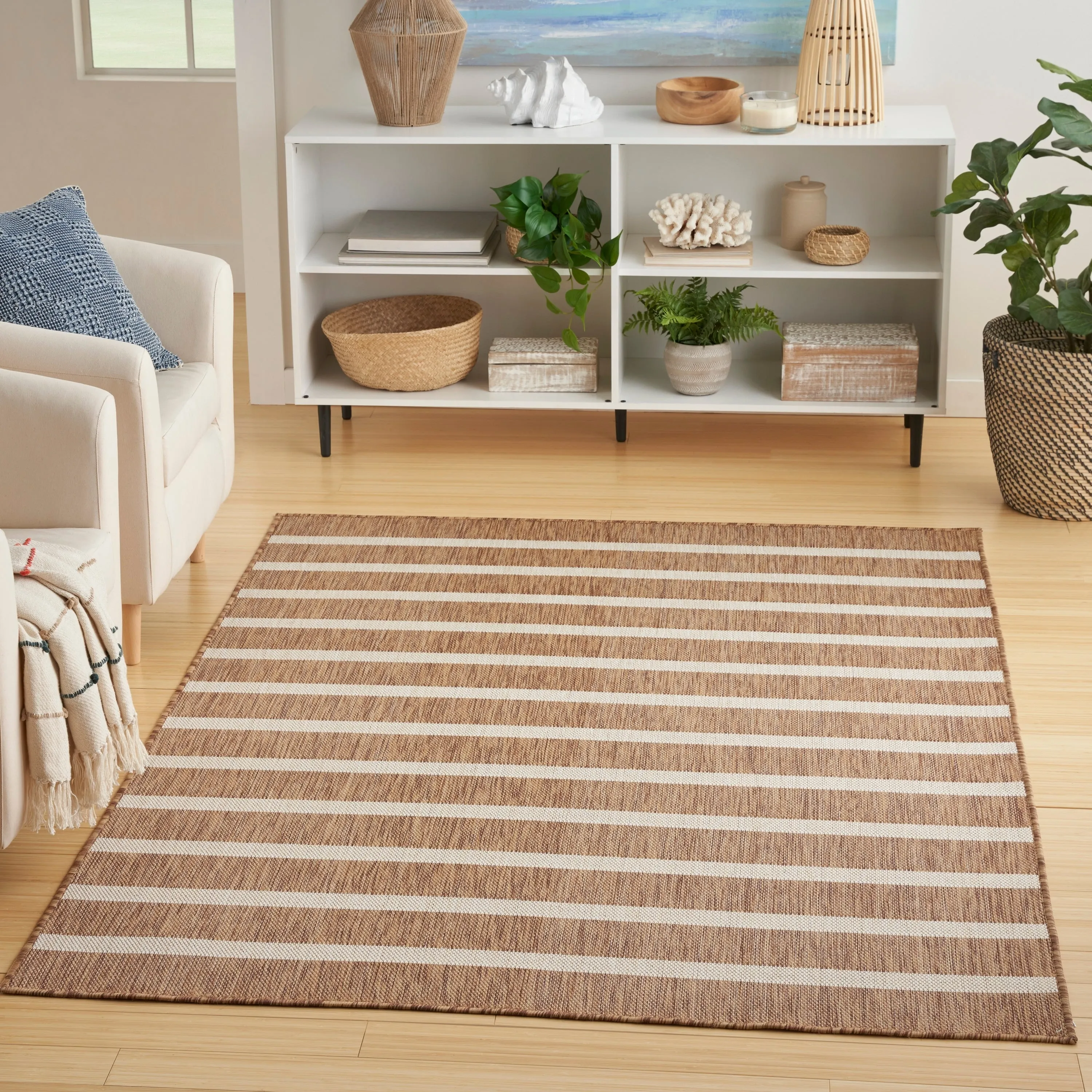 Nourison Positano Indoor/Outdoor Striped Area Rug