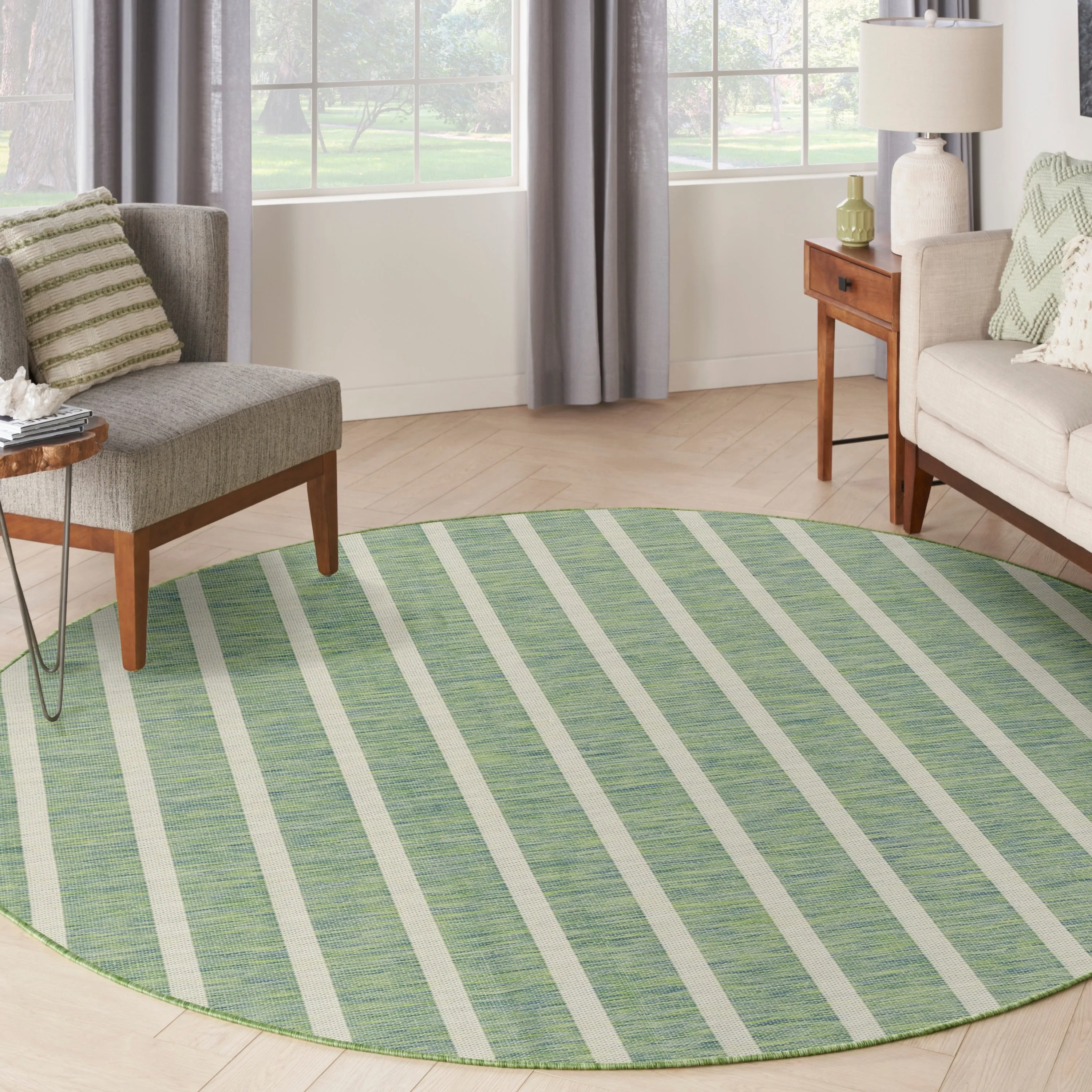 Nourison Positano Indoor/Outdoor Striped Area Rug