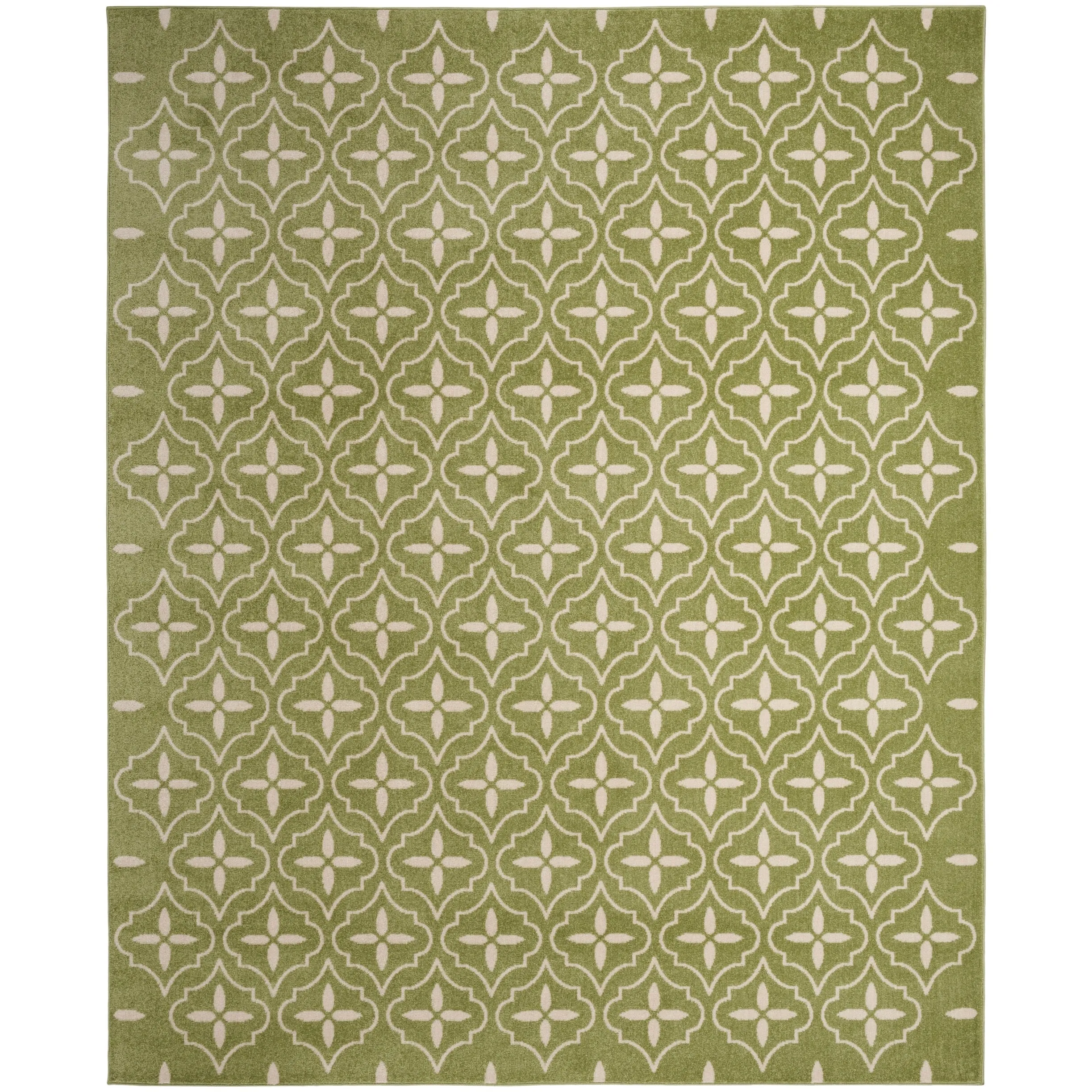 Nourison Sandy Indoor / Outdoor Blue Moroccan Area Rug