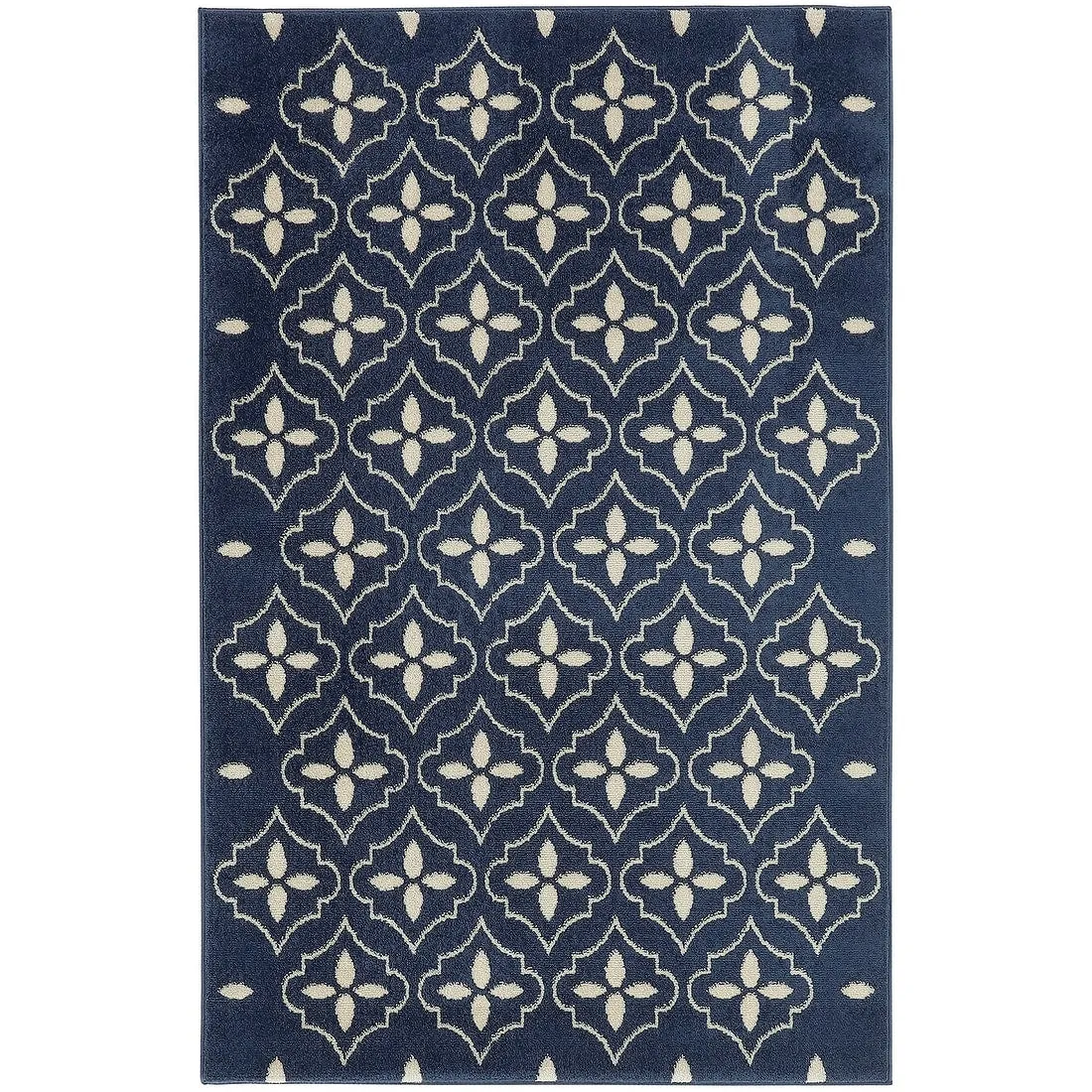 Nourison Sandy Indoor / Outdoor Blue Moroccan Area Rug