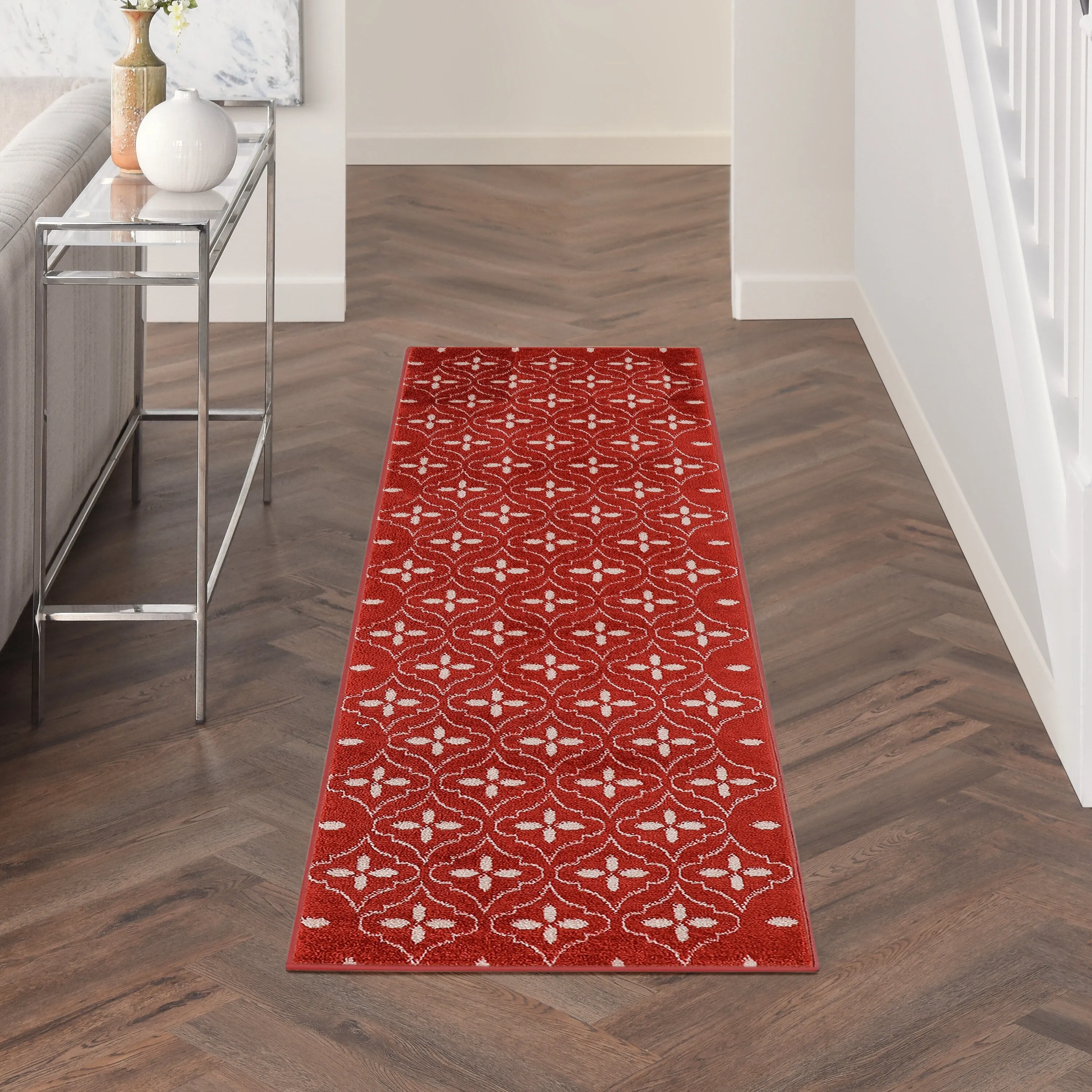 Nourison Sandy Indoor / Outdoor Blue Moroccan Area Rug