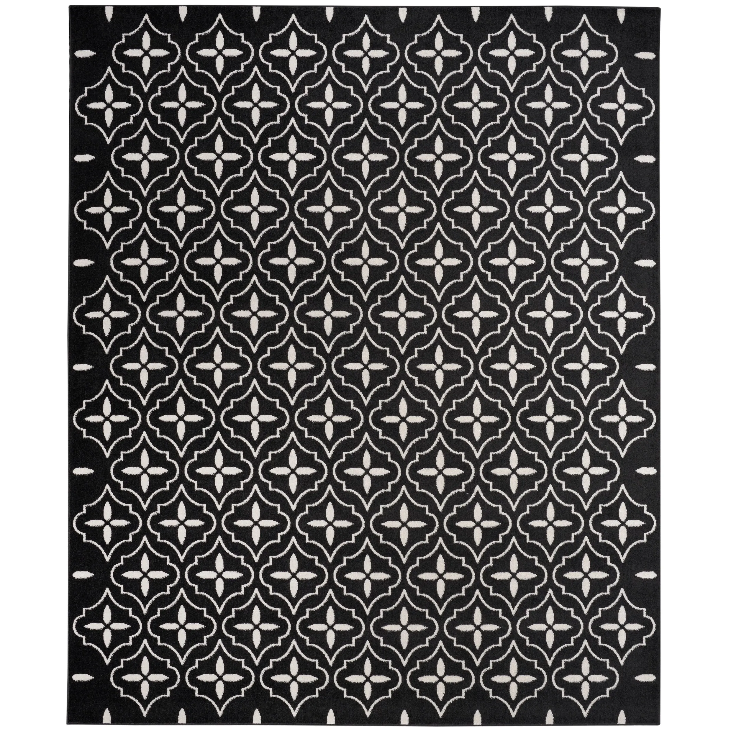 Nourison Sandy Indoor / Outdoor Blue Moroccan Area Rug