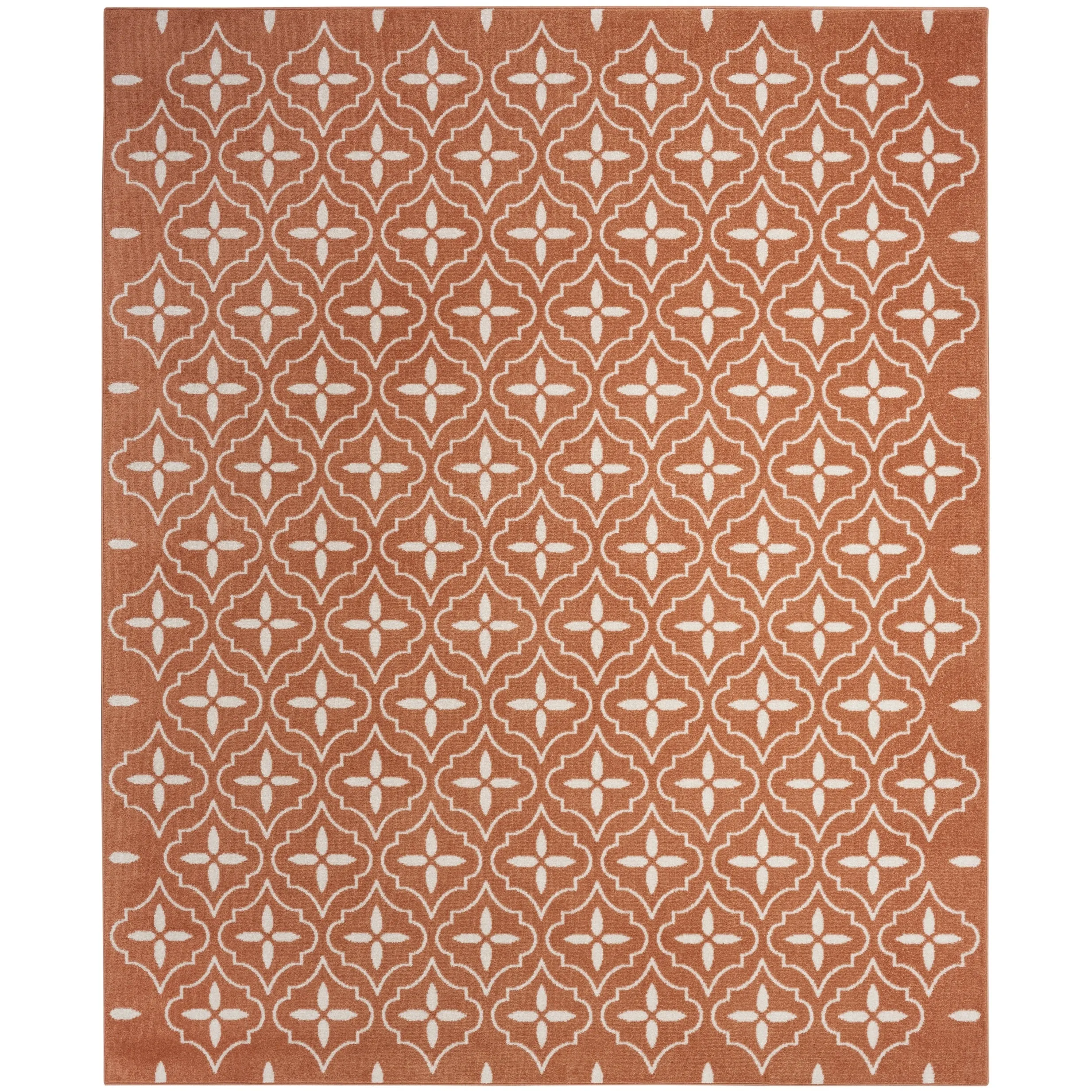 Nourison Sandy Indoor / Outdoor Blue Moroccan Area Rug