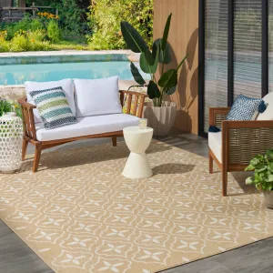 Nourison Sandy Indoor / Outdoor Blue Moroccan Area Rug