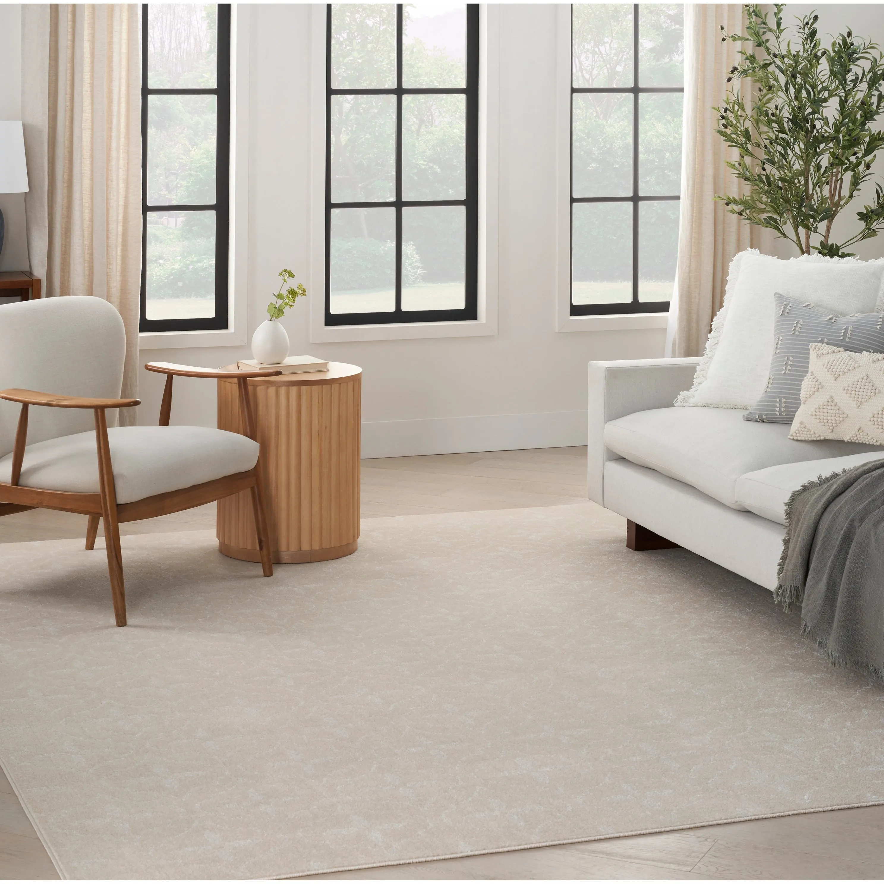 Nourison Sandy Indoor / Outdoor Blue Moroccan Area Rug