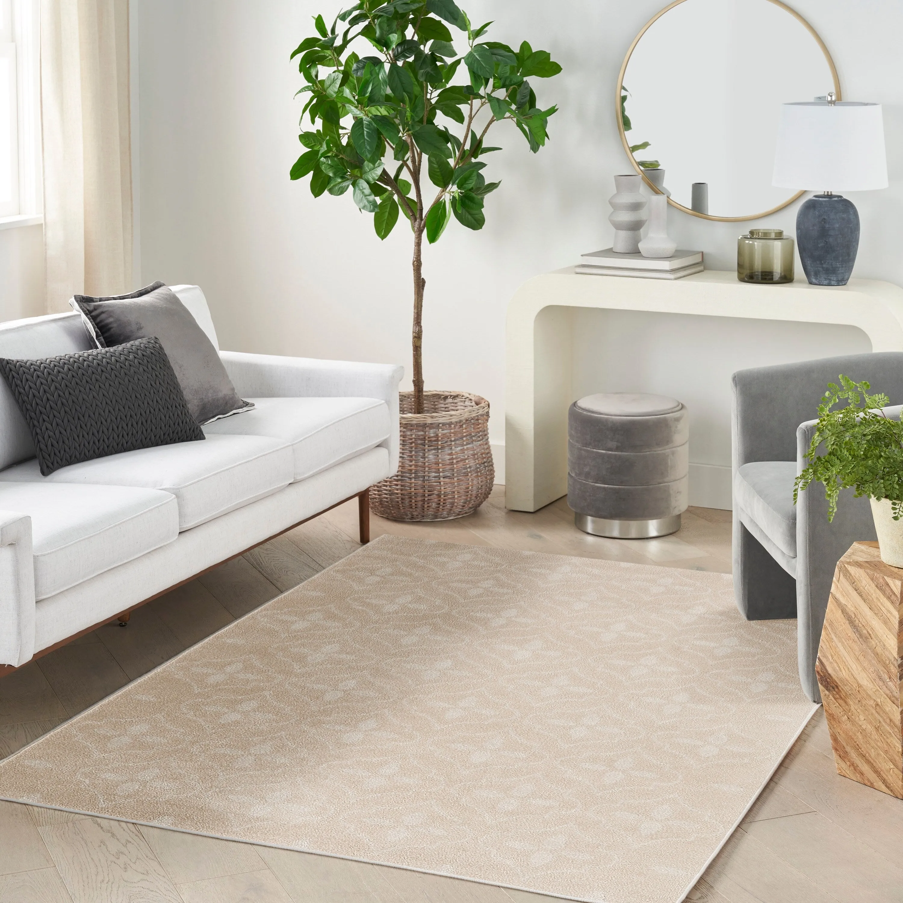 Nourison Sandy Indoor / Outdoor Blue Moroccan Area Rug