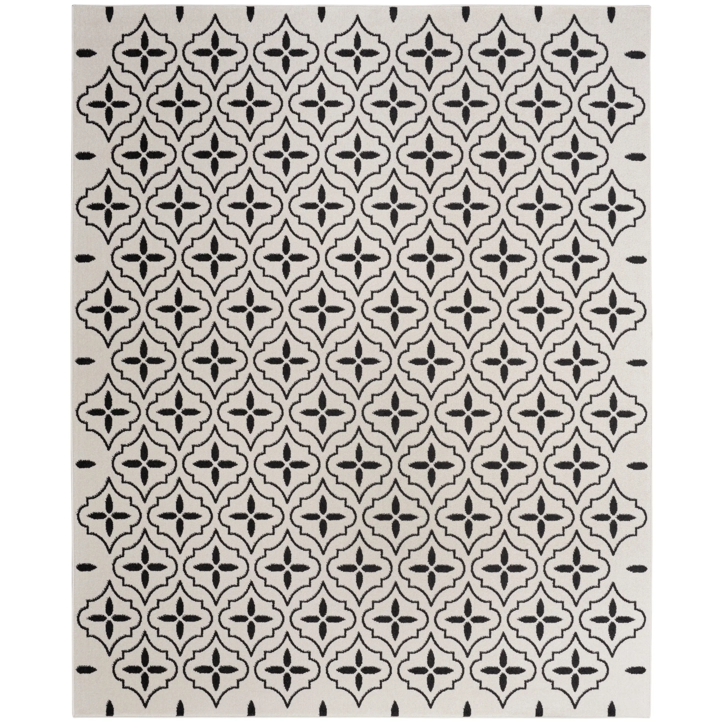 Nourison Sandy Indoor / Outdoor Blue Moroccan Area Rug