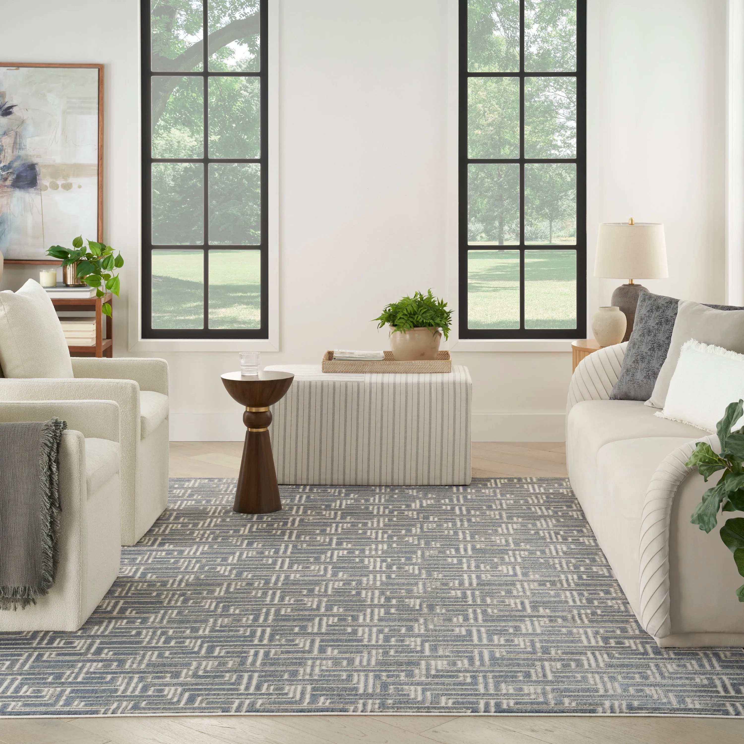 Nourison Serenity Home Indoor Geometric Area Rug