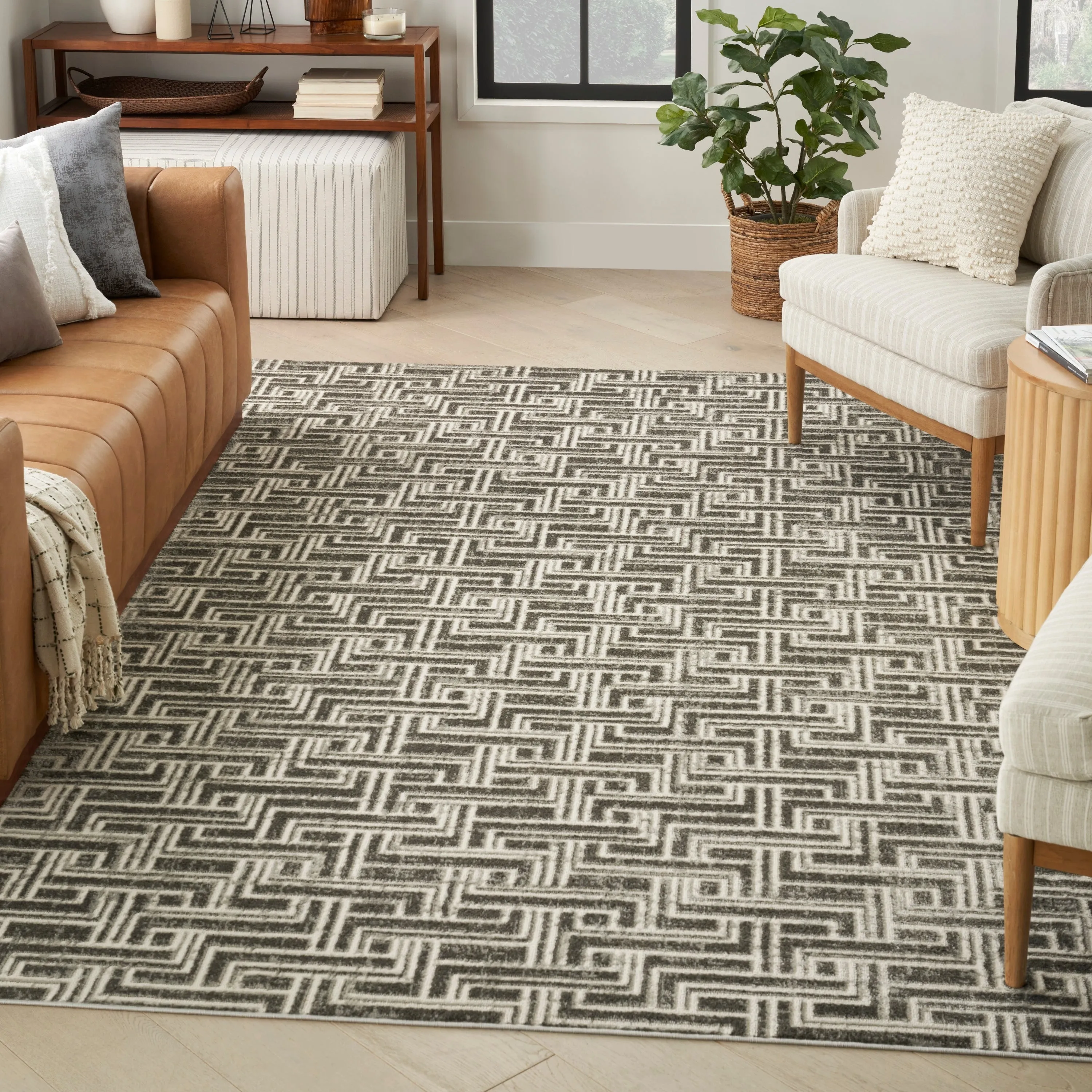 Nourison Serenity Home Indoor Geometric Area Rug