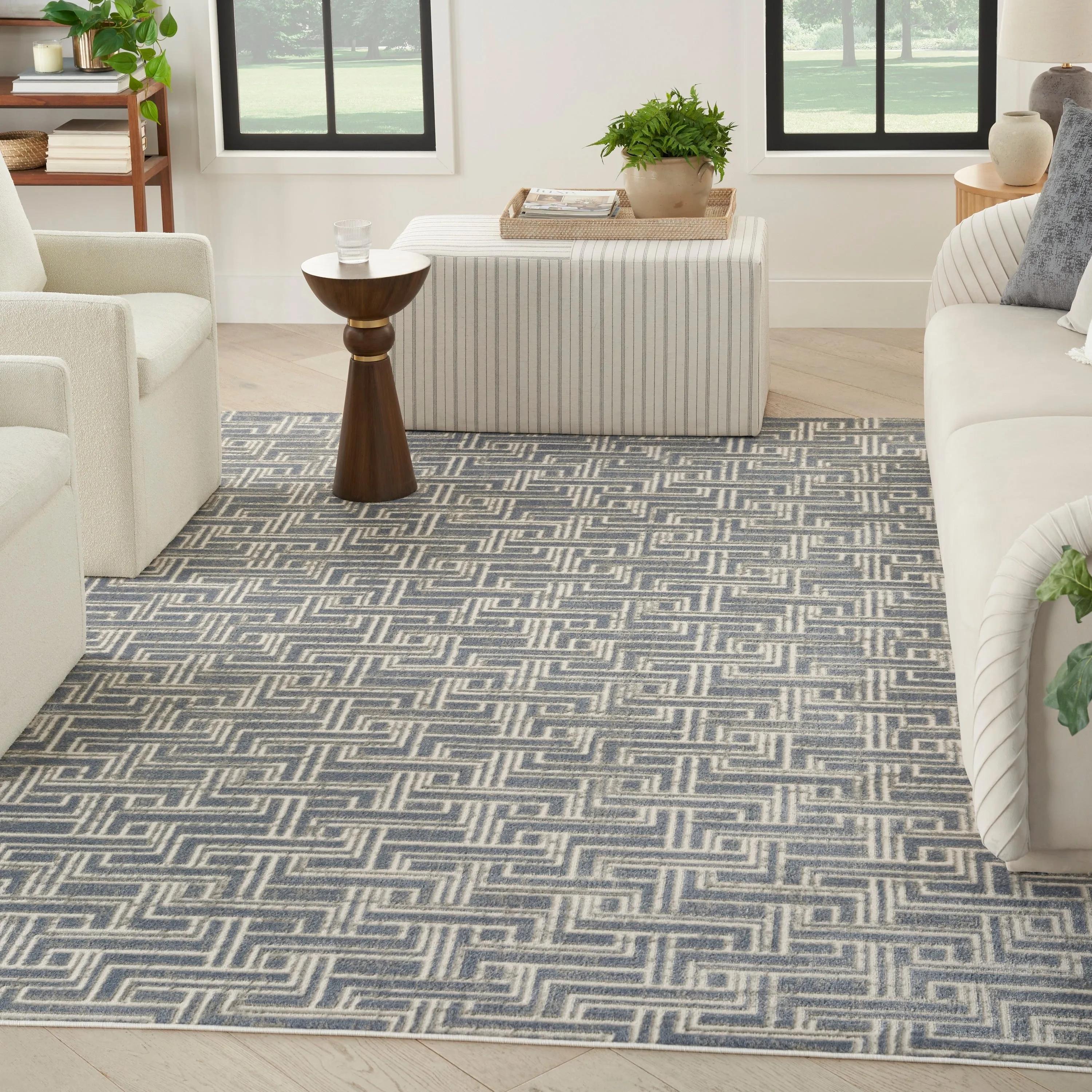Nourison Serenity Home Indoor Geometric Area Rug