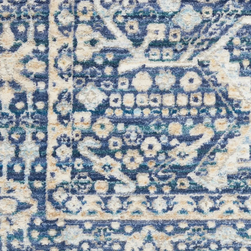 Nourison Silken Weave Floral Border Area Rug