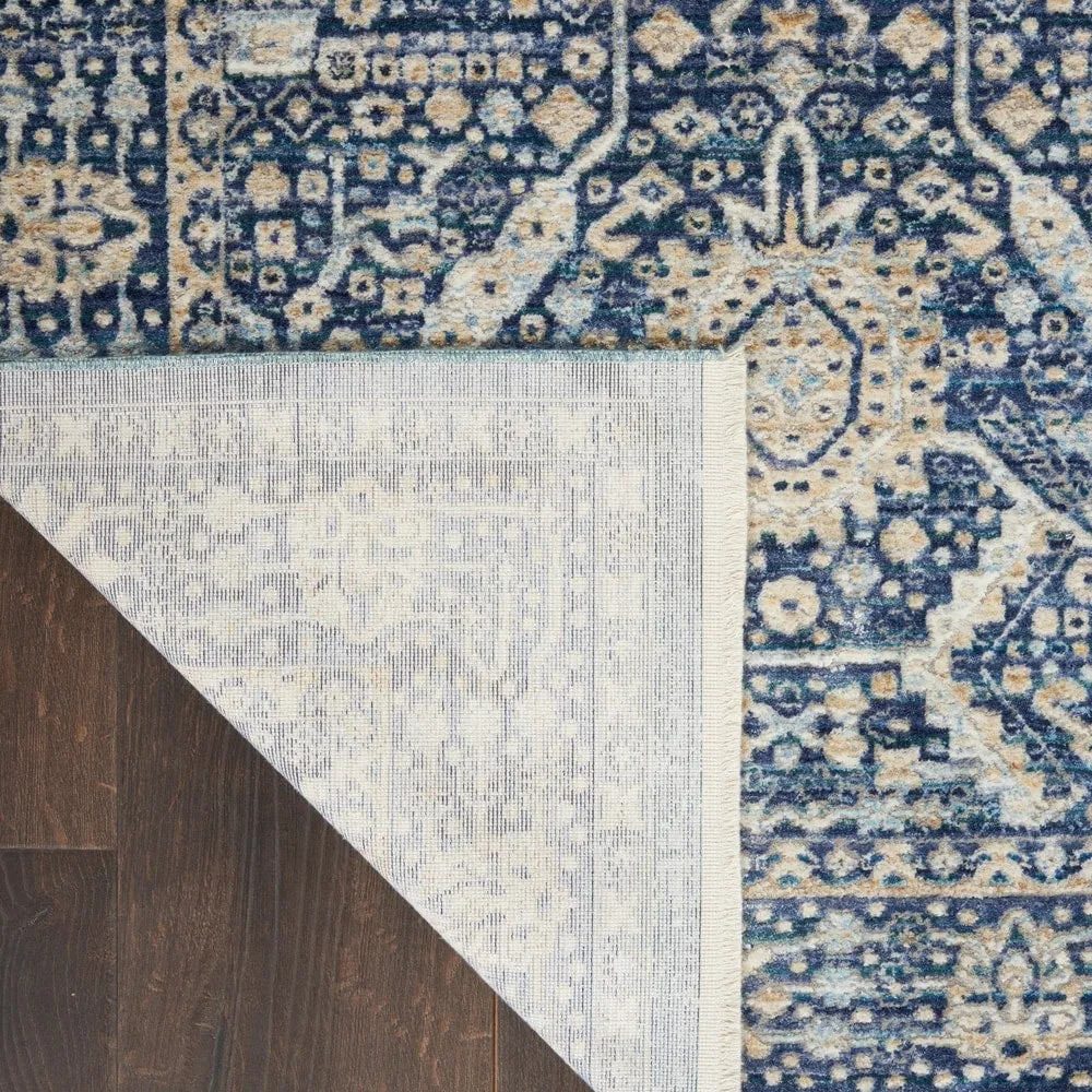 Nourison Silken Weave Floral Border Area Rug