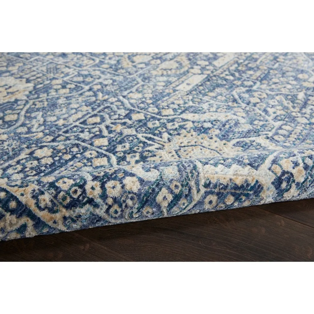 Nourison Silken Weave Floral Border Area Rug