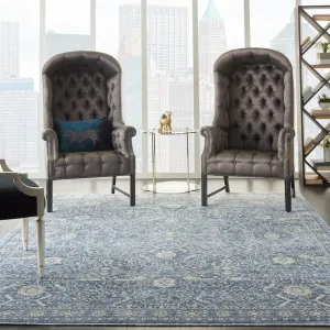Nourison Silken Weave Floral Border Area Rug
