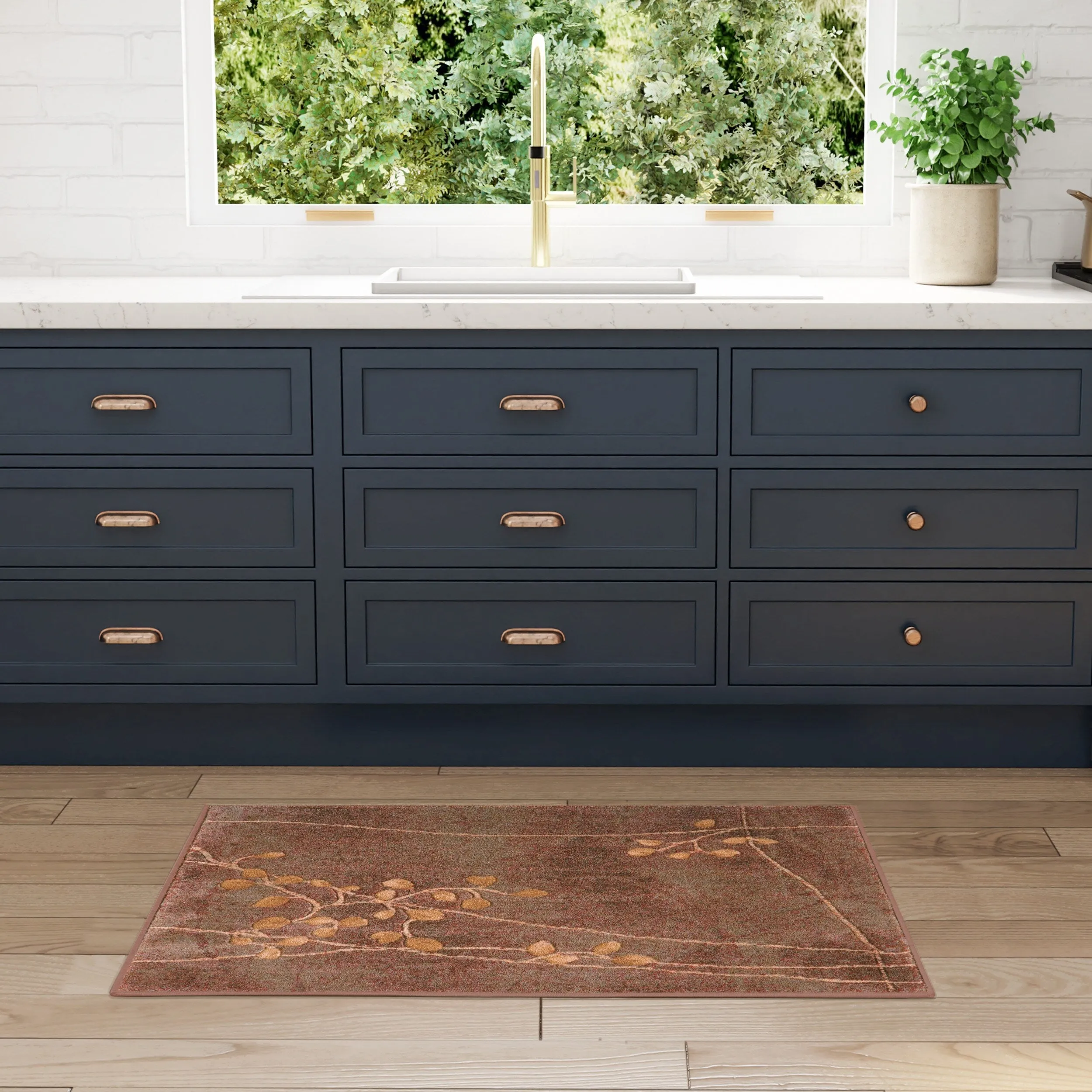 Nourison Susan Contemporary Floral Indoor only Area Rug.