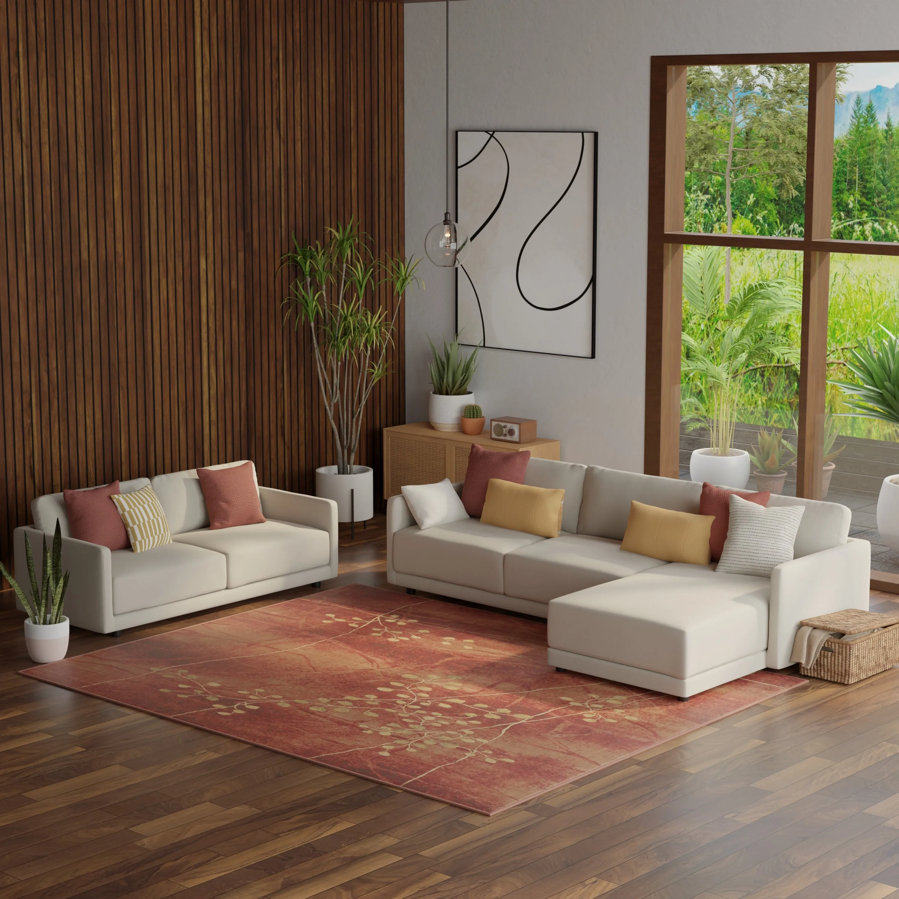 Nourison Susan Contemporary Floral Indoor only Area Rug.